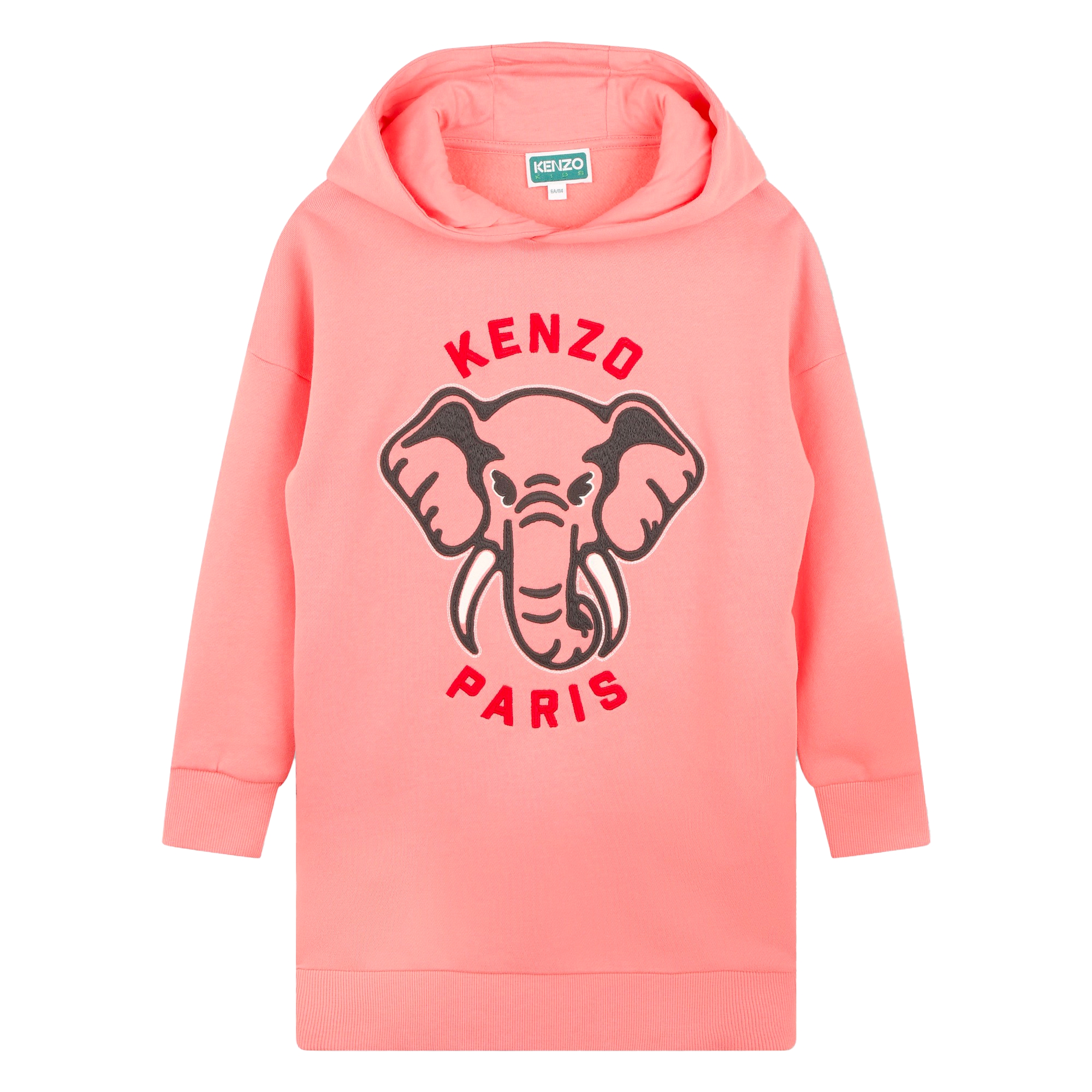 Hooded fleece dress KENZO KIDS for GIRL