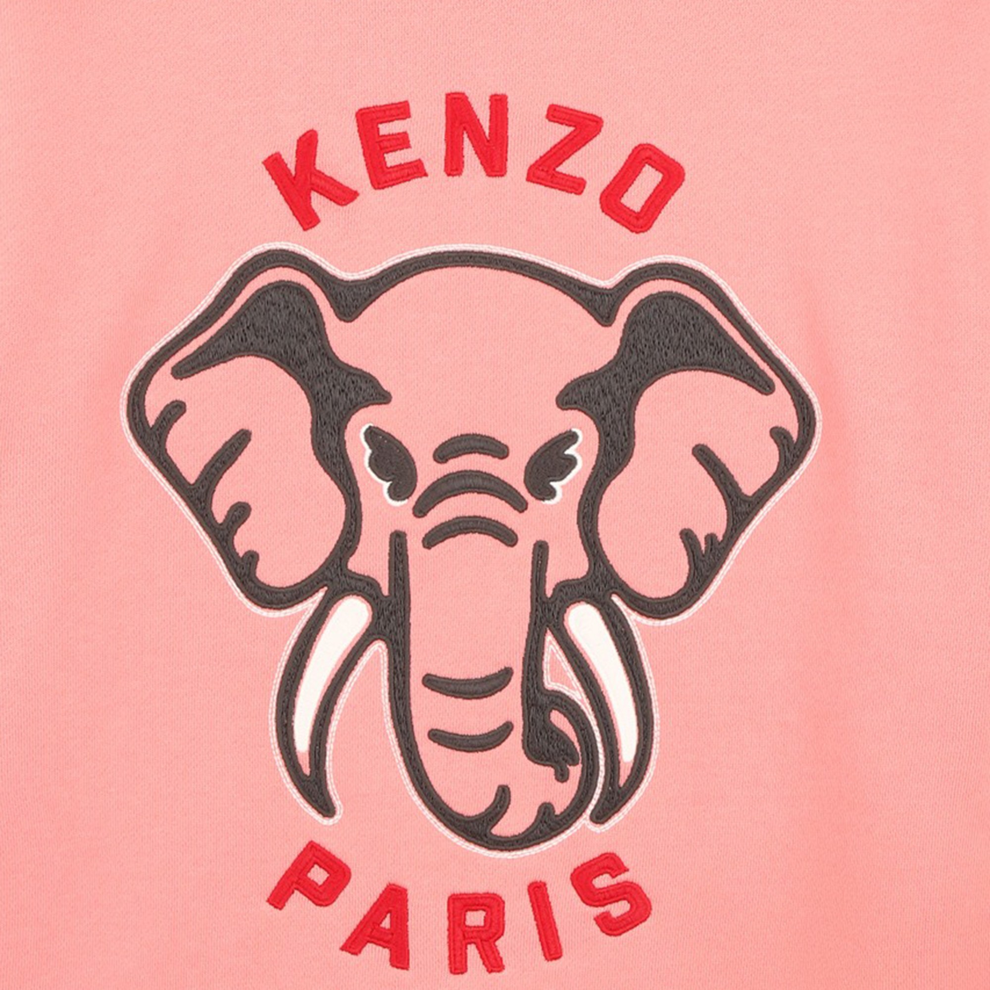 Hooded fleece dress KENZO KIDS for GIRL