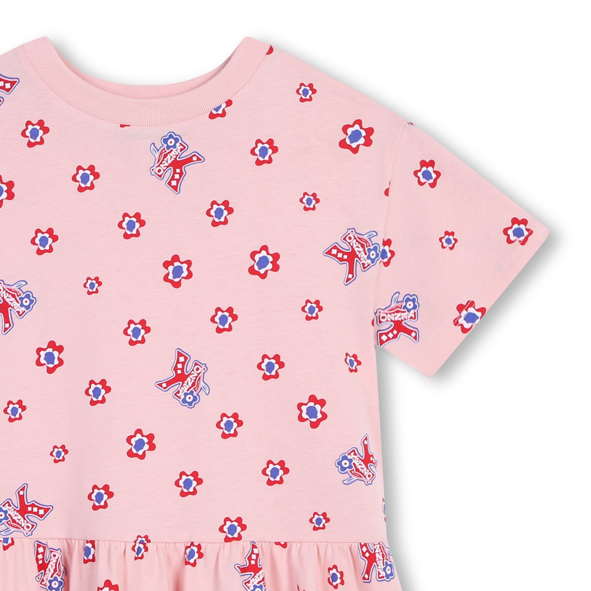 Short-sleeved cotton dress KENZO KIDS for GIRL