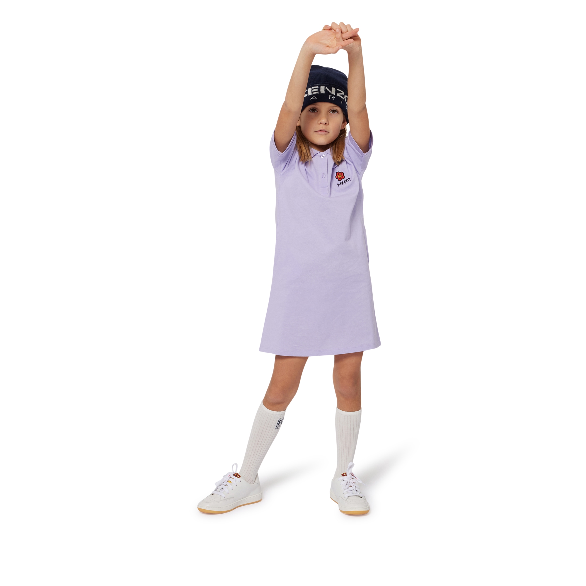 Short-sleeved cotton dress KENZO KIDS for GIRL