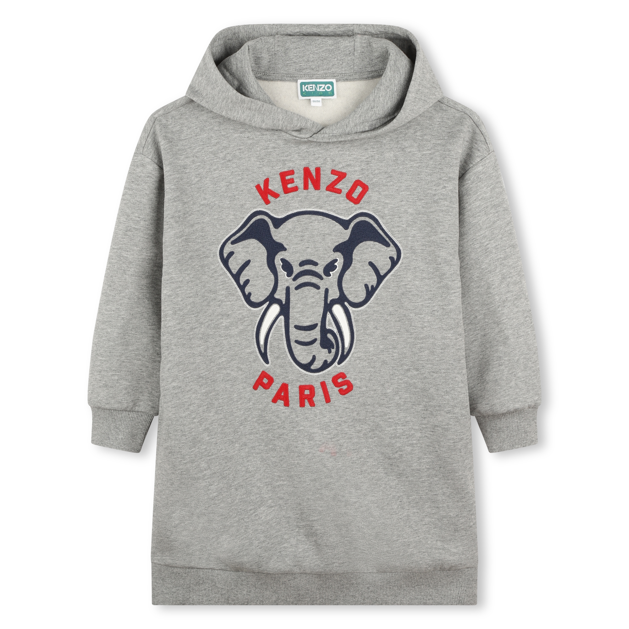 Fleece jurk met capuchon KENZO KIDS Voor