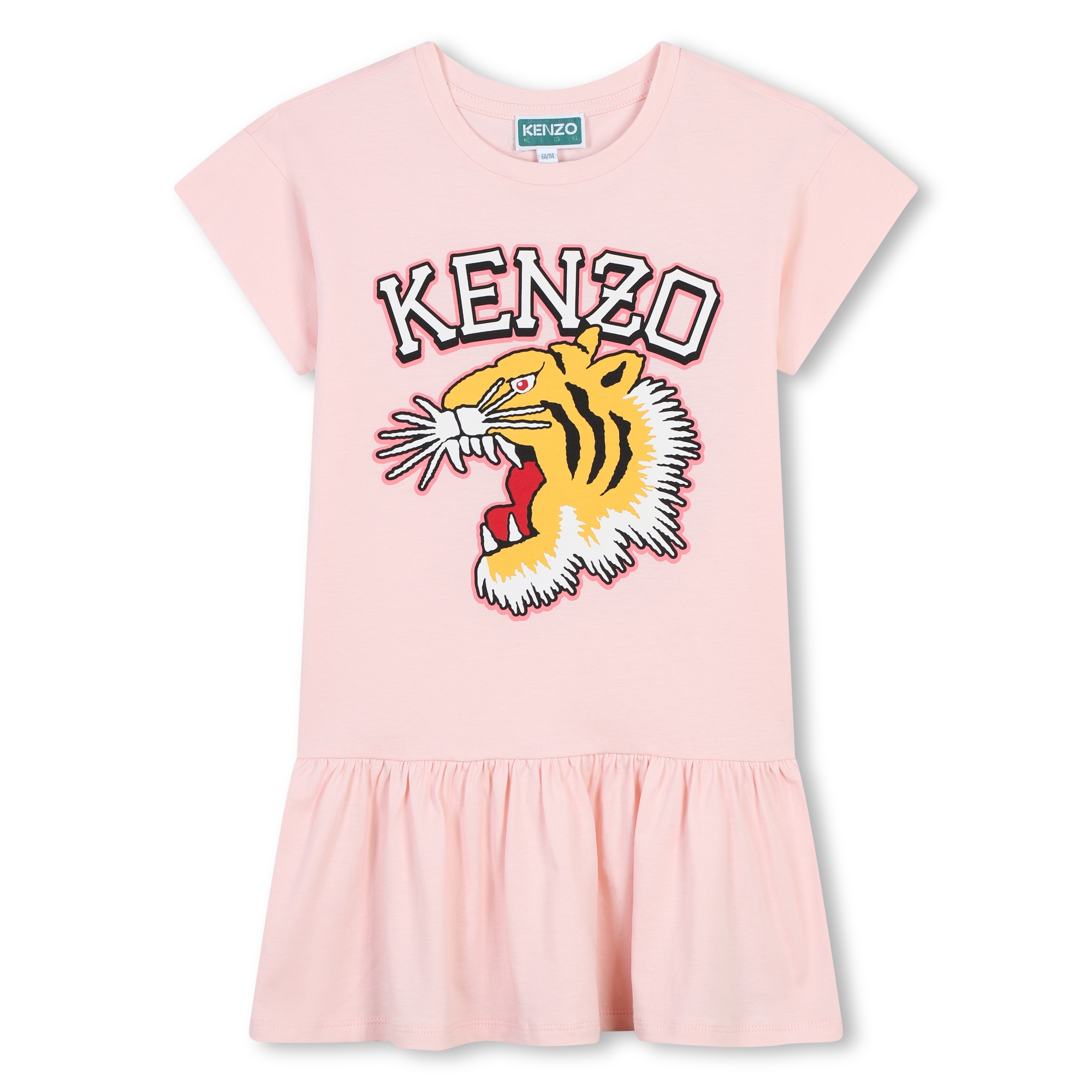 Katoenen jurk met print KENZO KIDS Voor