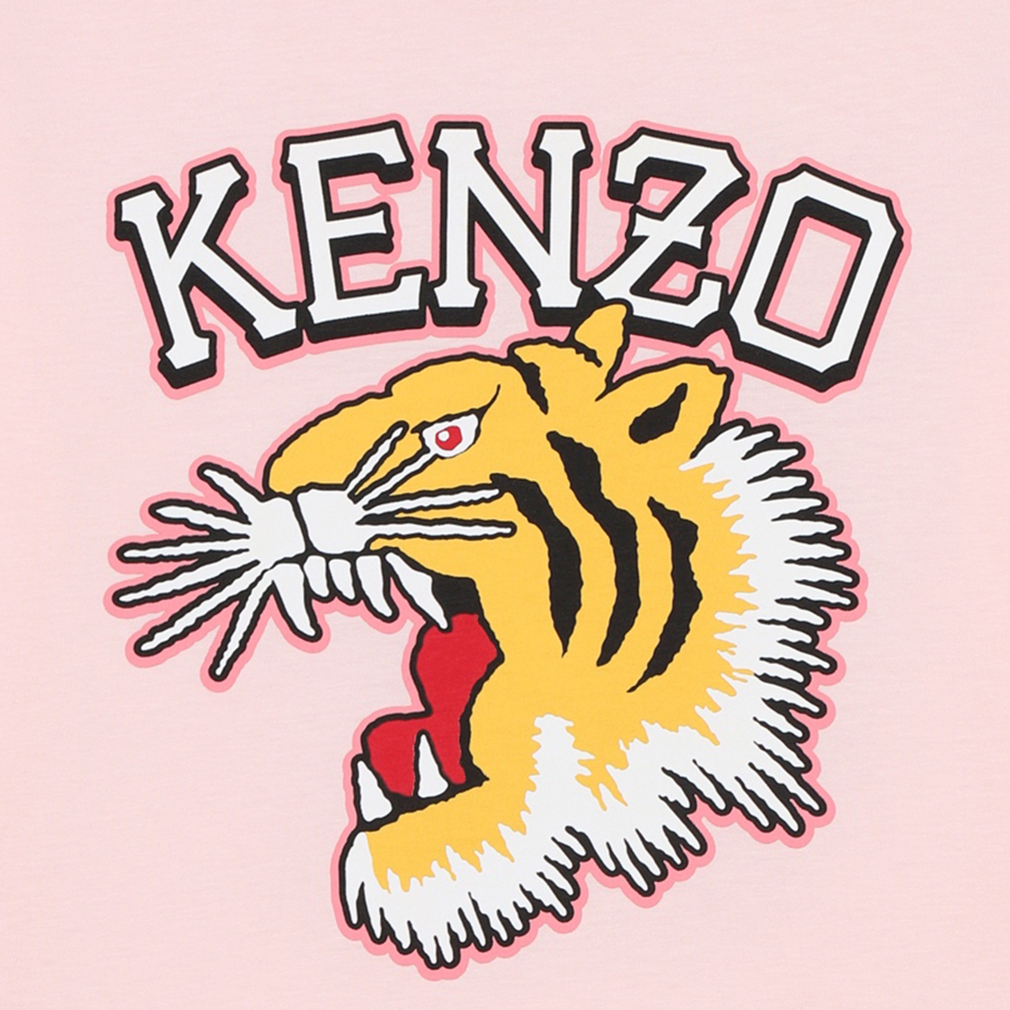 Katoenen jurk met print KENZO KIDS Voor