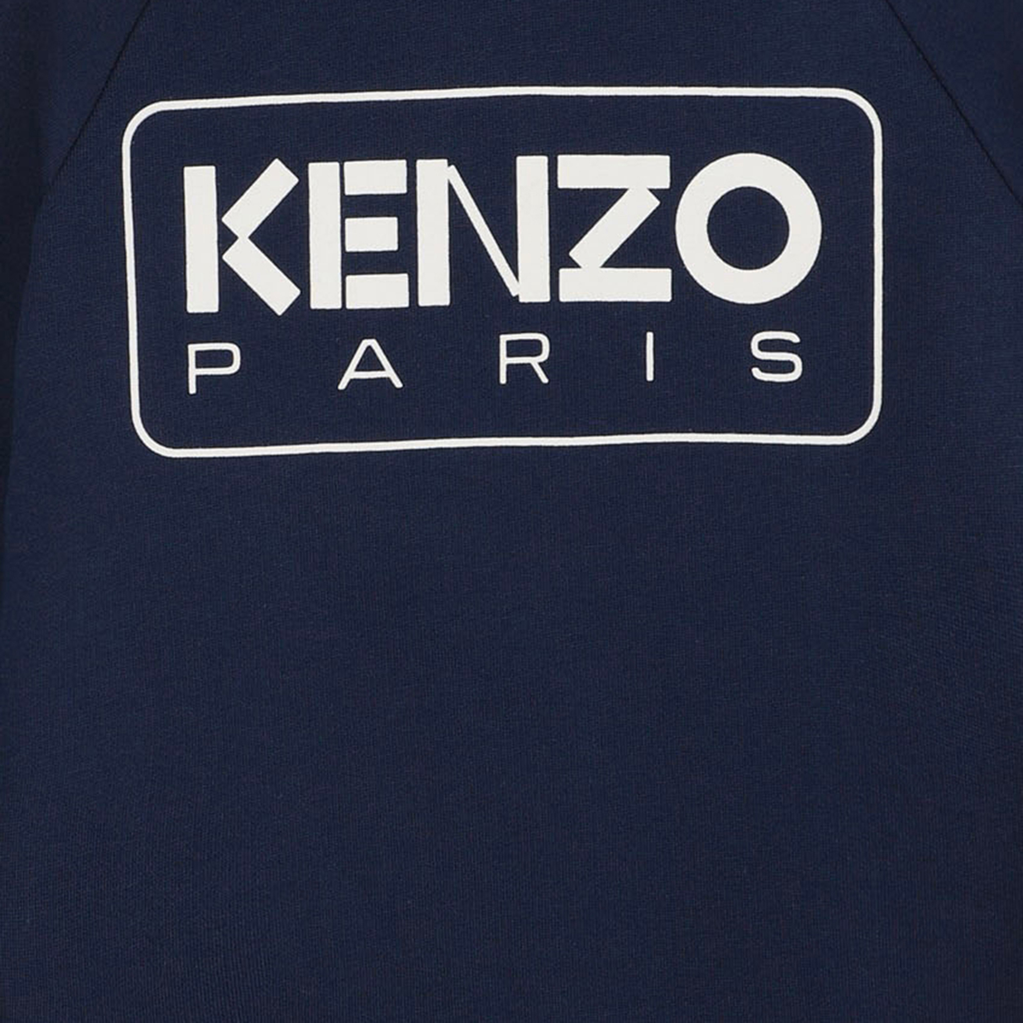 Fleece jurk met capuchon KENZO KIDS Voor