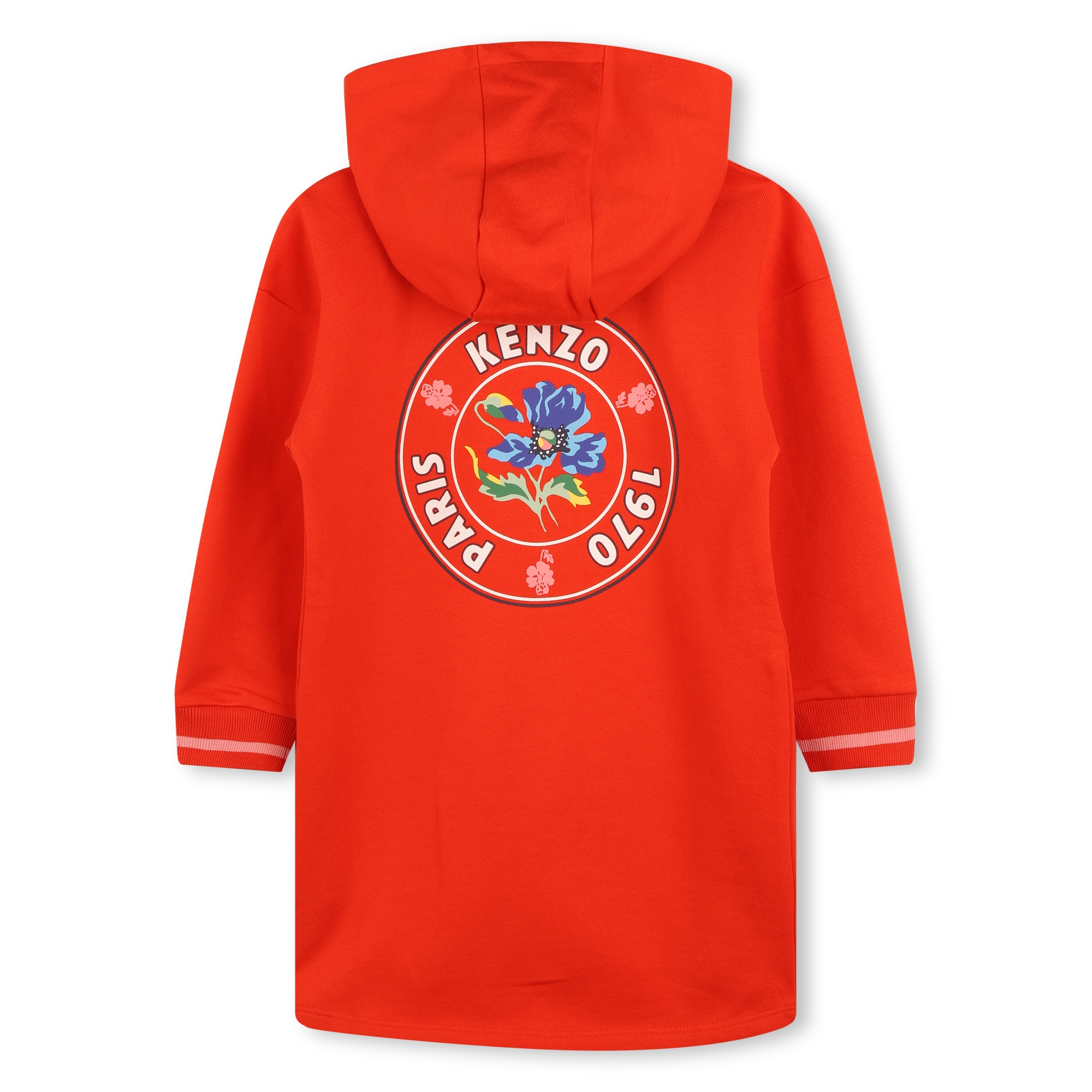 KENZO KIDS Vestito felpa con cappuccio bambina rosso Kids around