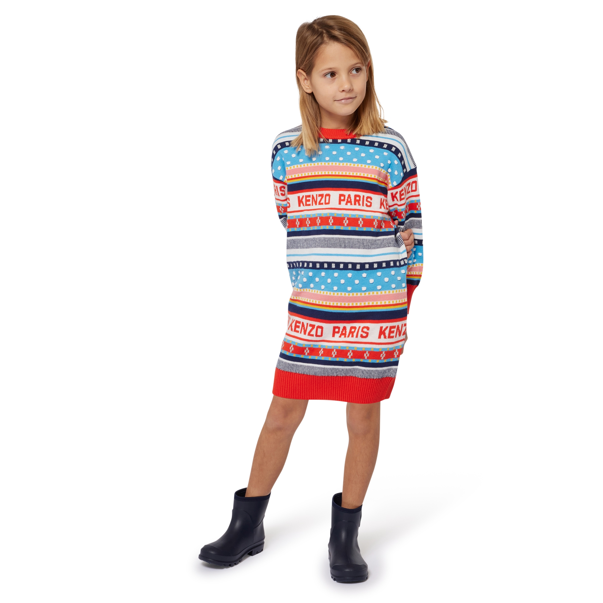 Vestito in maglia jacquard KENZO KIDS Per BAMBINA