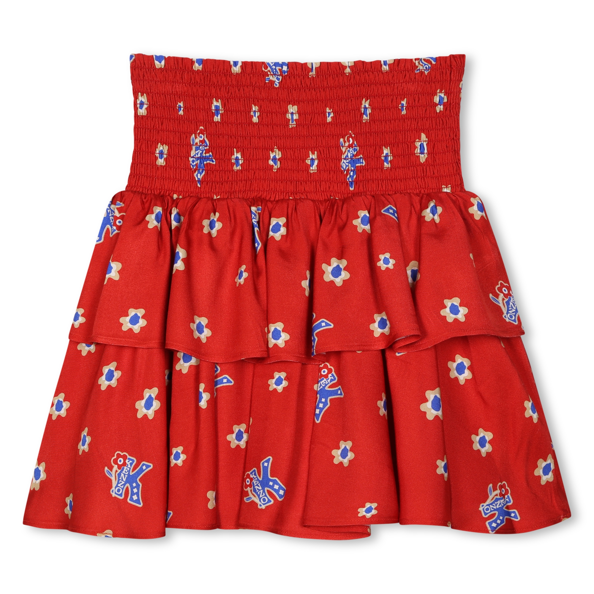 Rok met print en ruches KENZO KIDS Voor