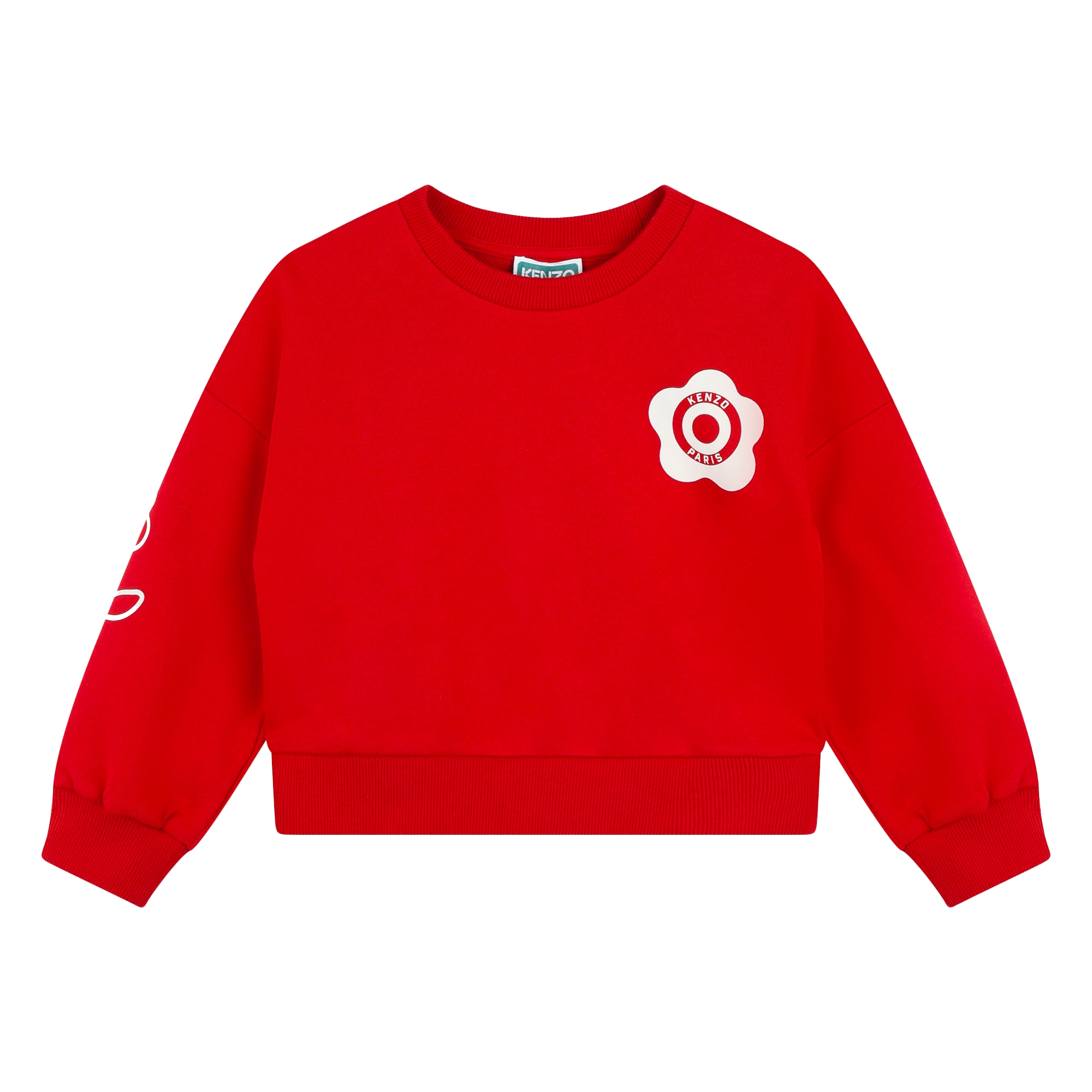 KENZO KIDS Sudadera de muleton de algodon niNa rojo Kids around