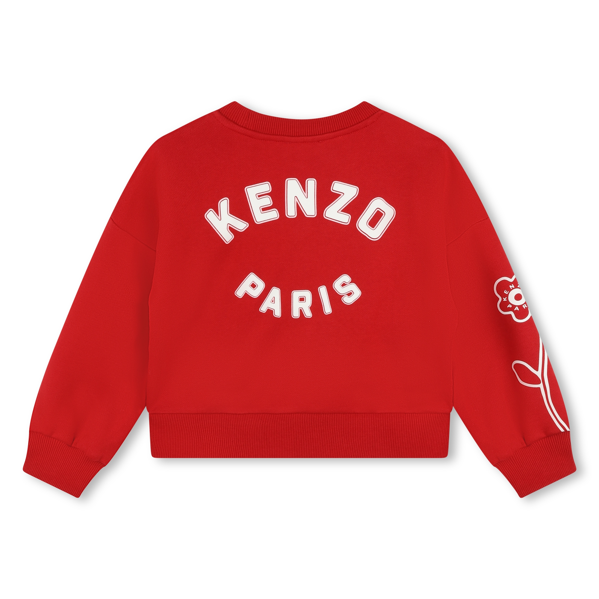 KENZO KIDS Cotton fleece sweatshirt girl red Kids around