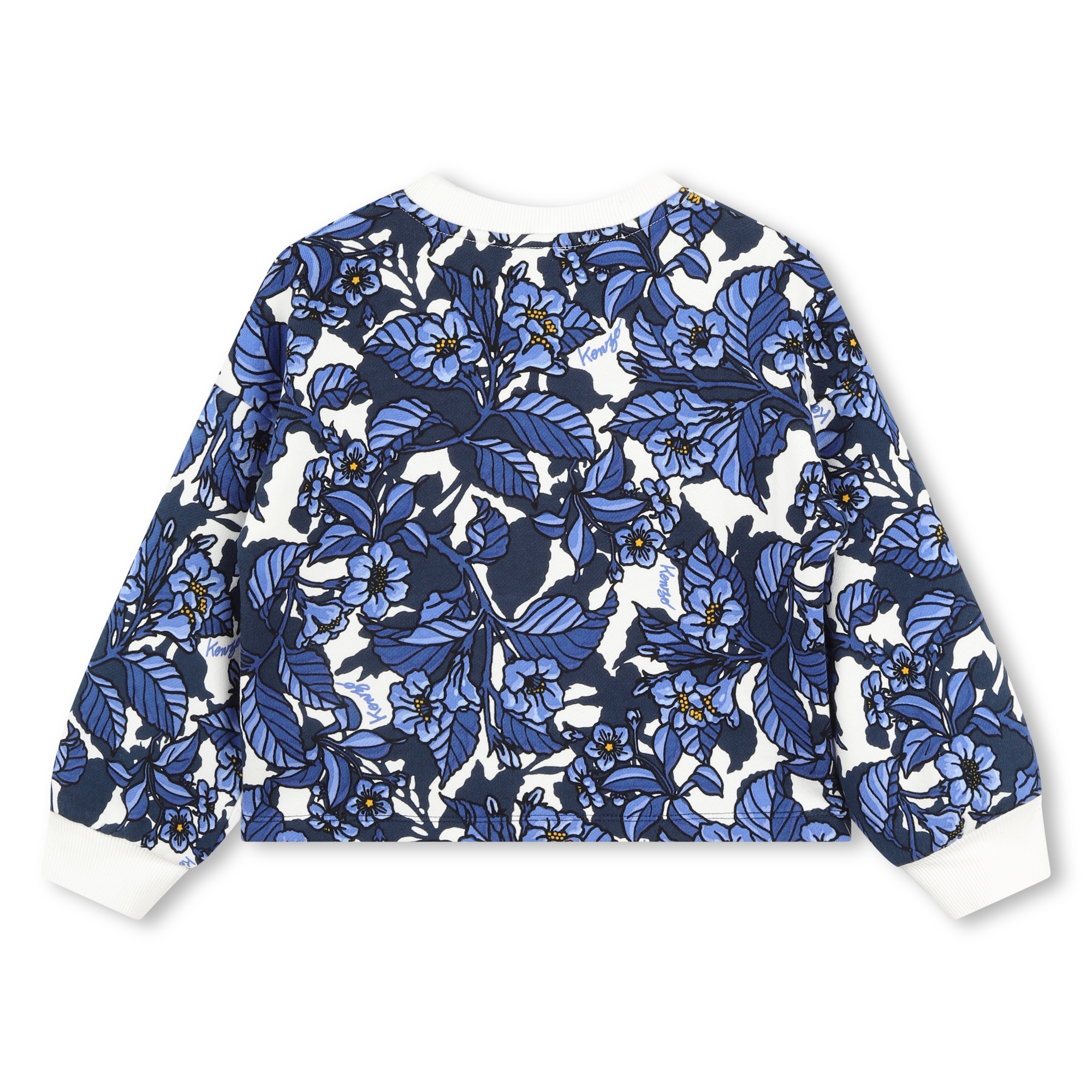 Fleece sweat-shirt met print KENZO KIDS Voor