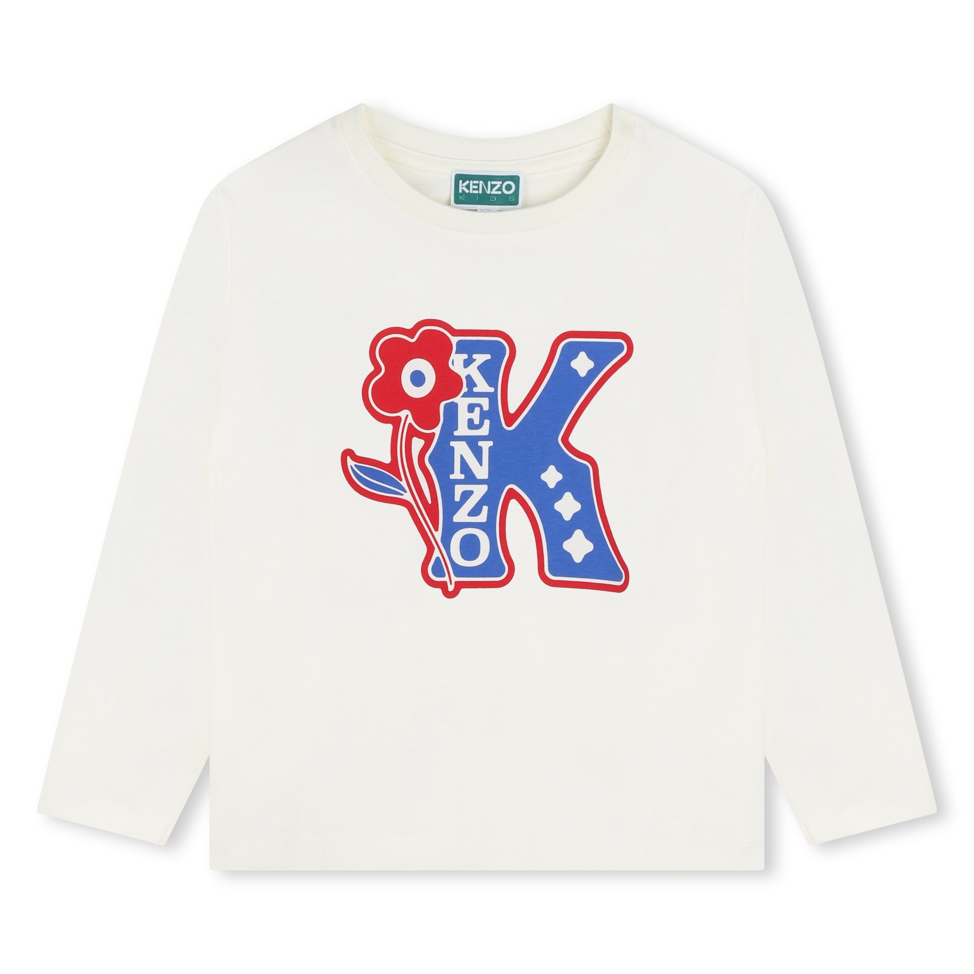 KENZO KIDS Katoenen T shirt lange mouwen meisje wit Kids around