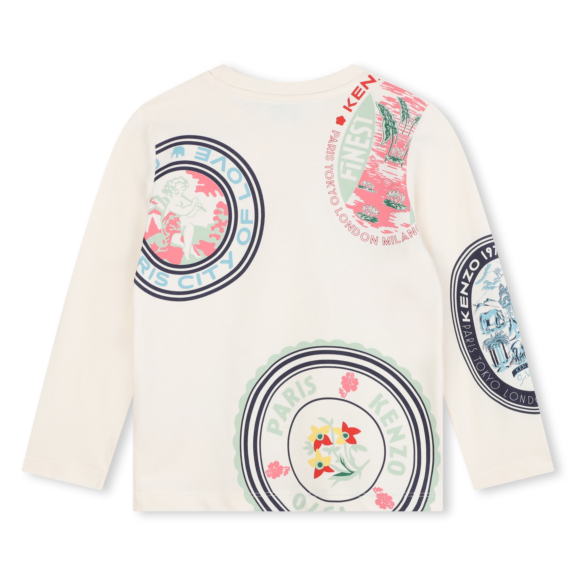 Katoenen T-shirt lange mouwen KENZO KIDS Voor