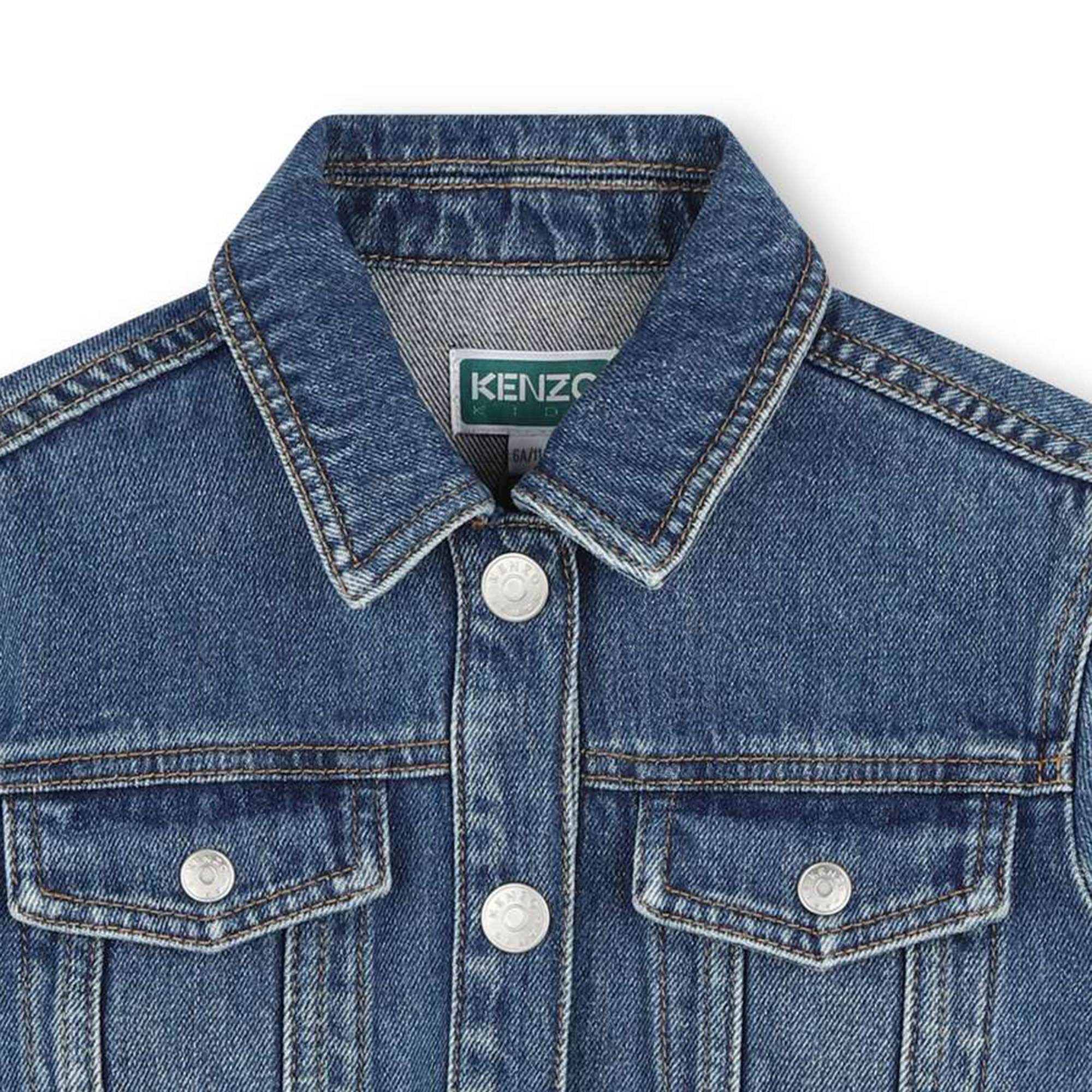 Denim vest KENZO KIDS Voor