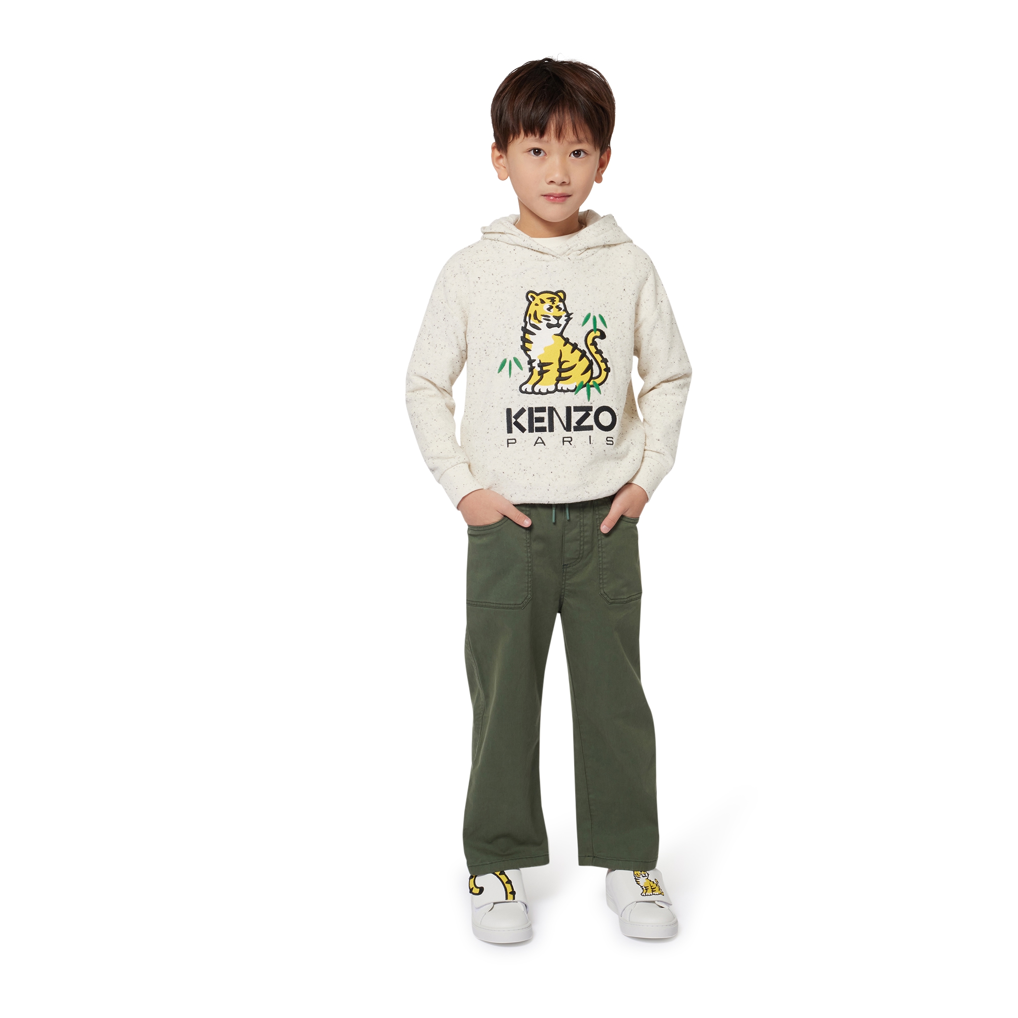 Katoenen broek KENZO KIDS Voor