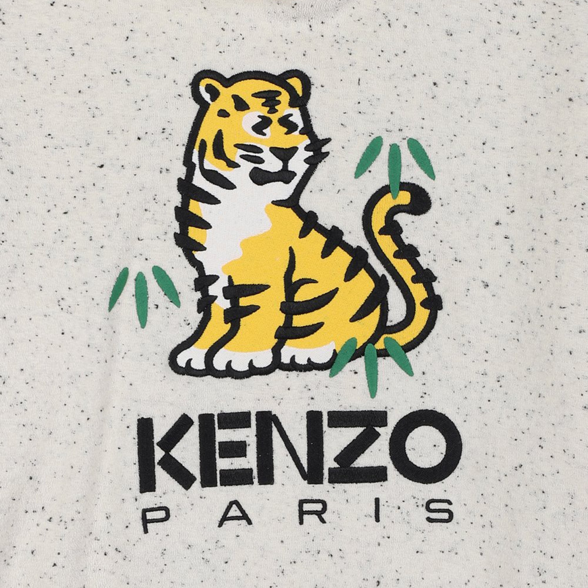 KENZO KIDS Felpa in spugna unisex beige Kids around