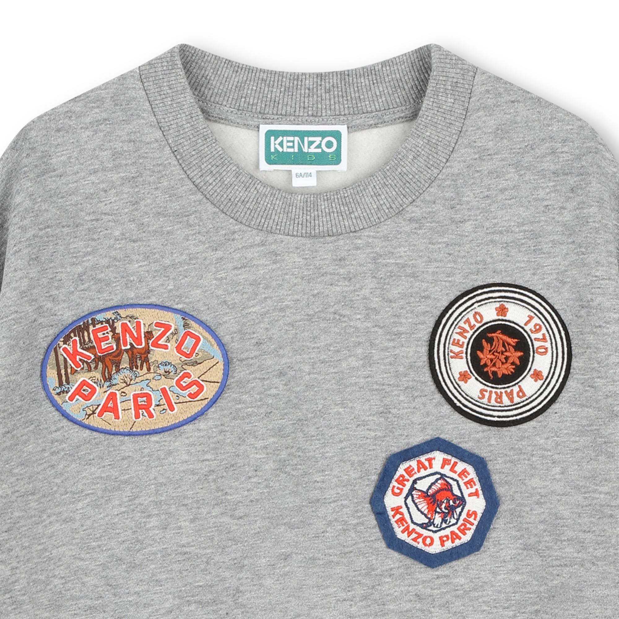 Sweat-shirt molletonné brodé KENZO KIDS pour GARCON