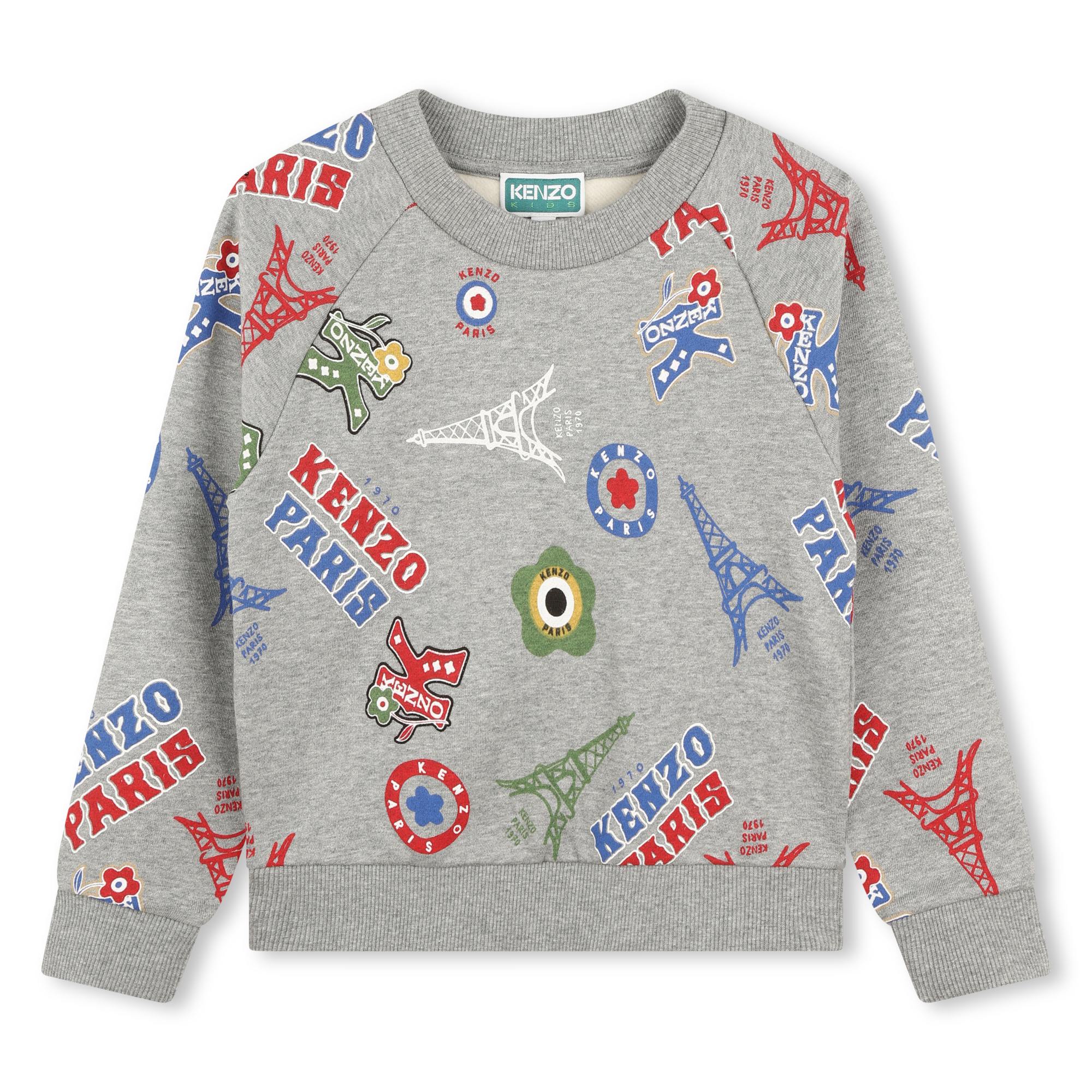 Fleece sweater met opdruk KENZO KIDS Voor