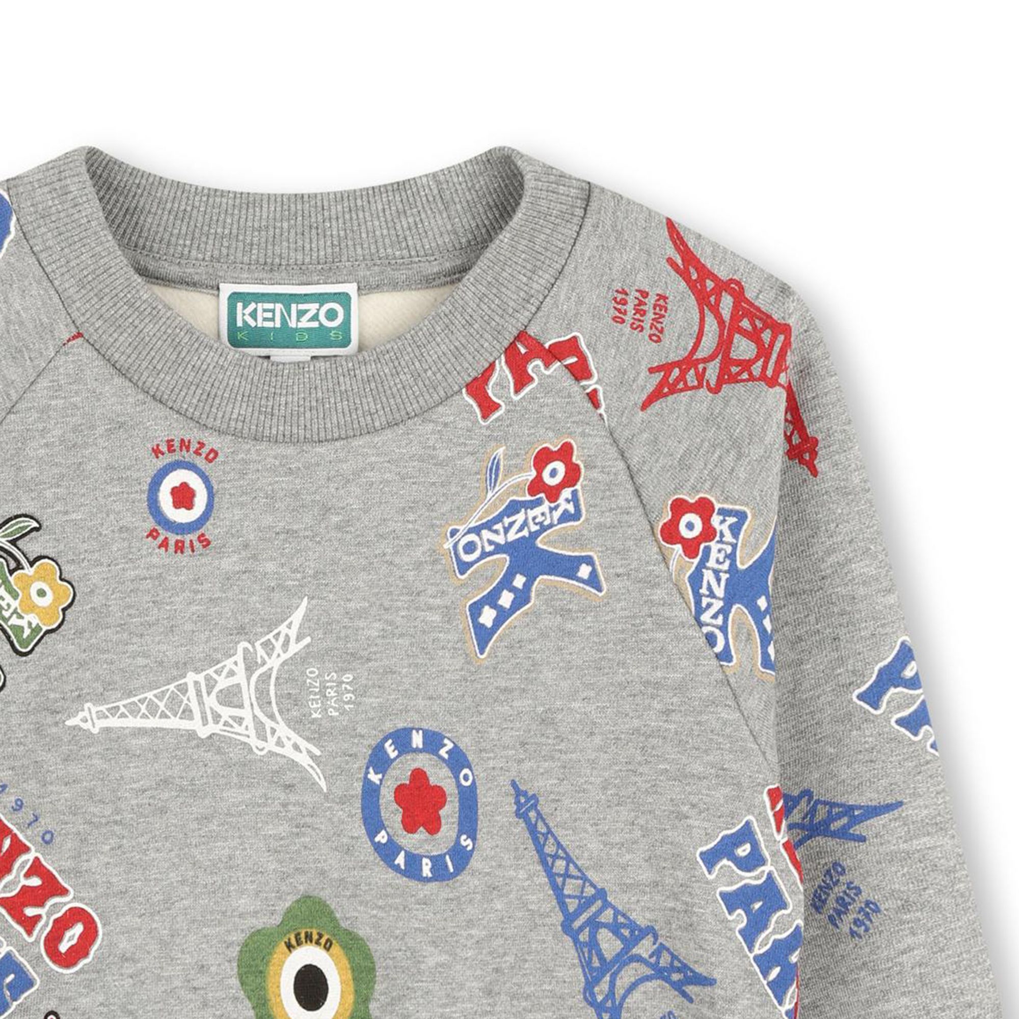 Fleece sweater met opdruk KENZO KIDS Voor