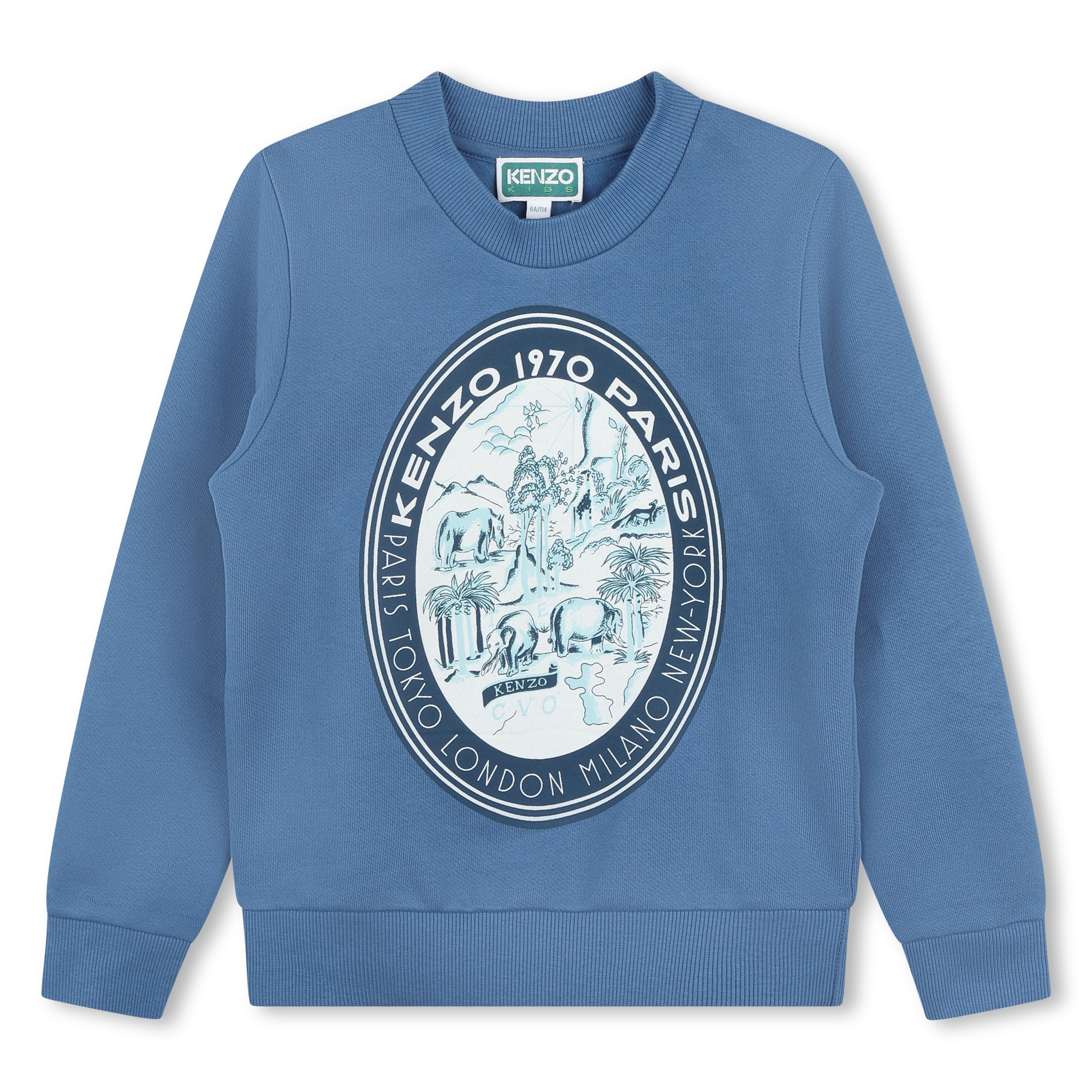 Sweat-shirt molletonné imprimé KENZO KIDS pour GARCON