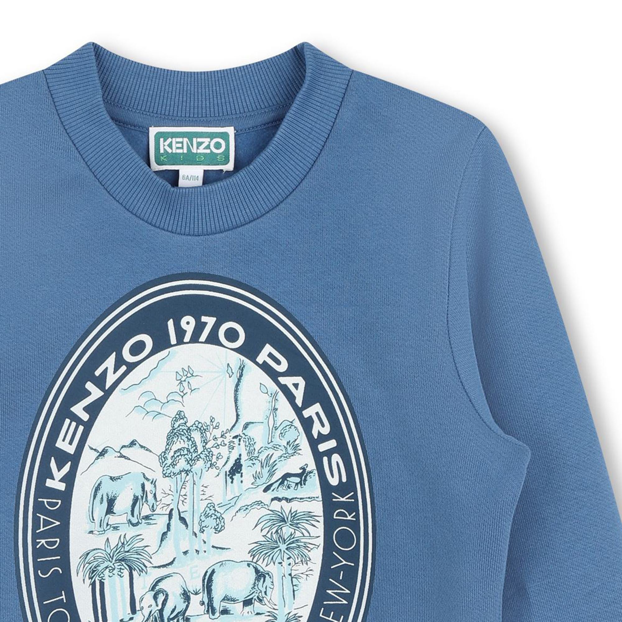 Fleece sweater met opdruk KENZO KIDS Voor