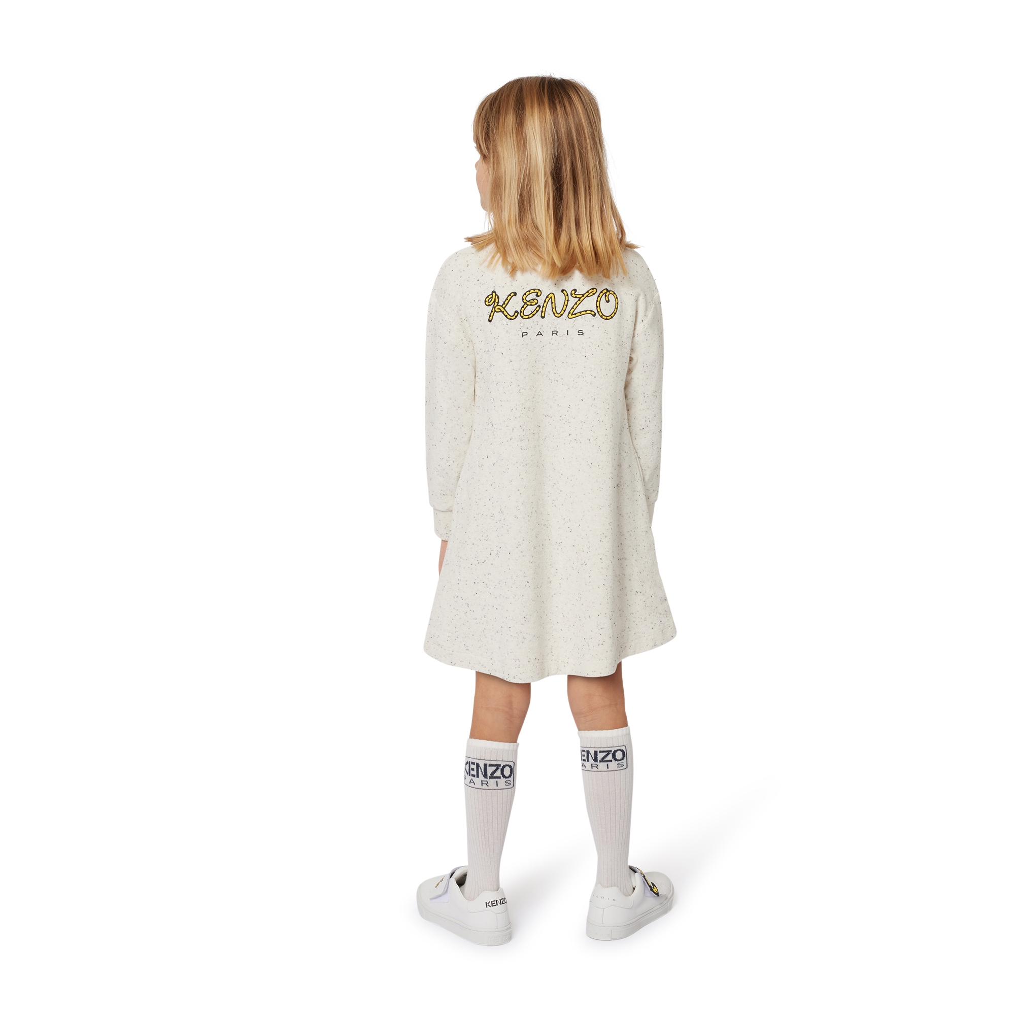 Embroidered fleece dress KENZO KIDS for GIRL