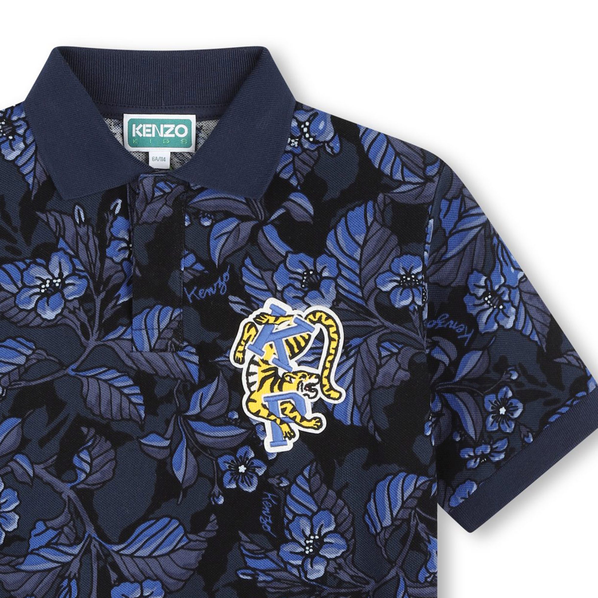 Piqué knit polo shirt KENZO KIDS for BOY