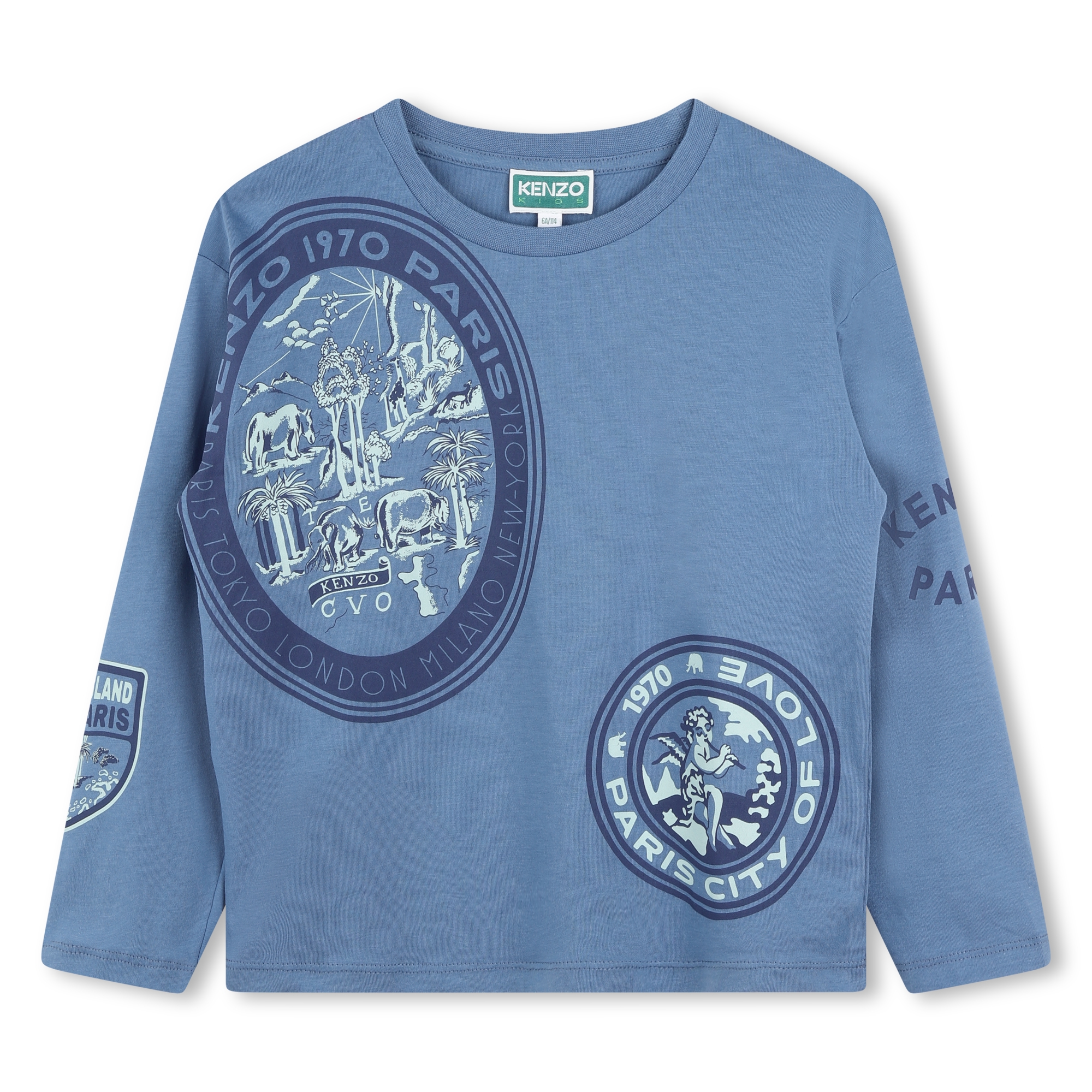 Langarm-T-Shirt mit Muster KENZO KIDS Für JUNGE