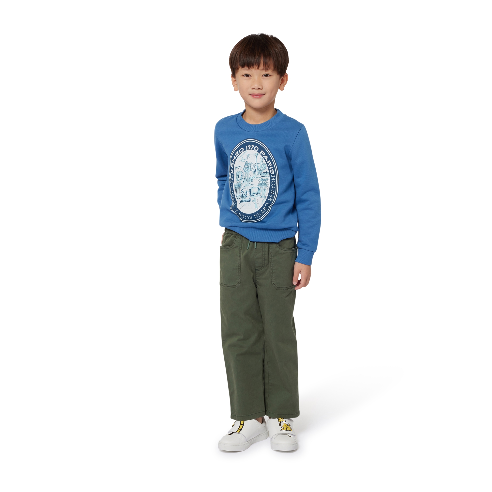 Langarm-T-Shirt mit Muster KENZO KIDS Für JUNGE