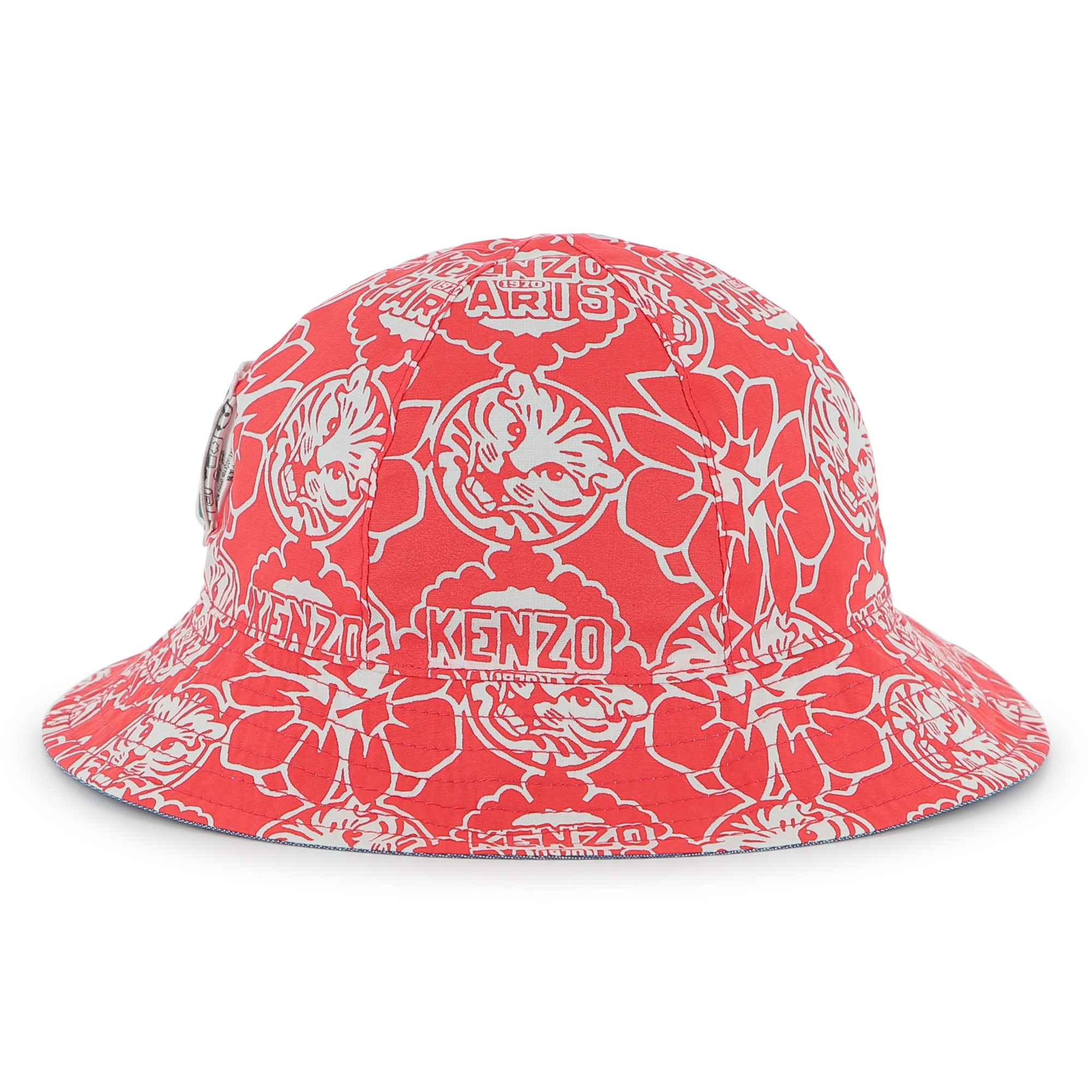 Reversible cotton bucket hat KENZO KIDS for UNISEX