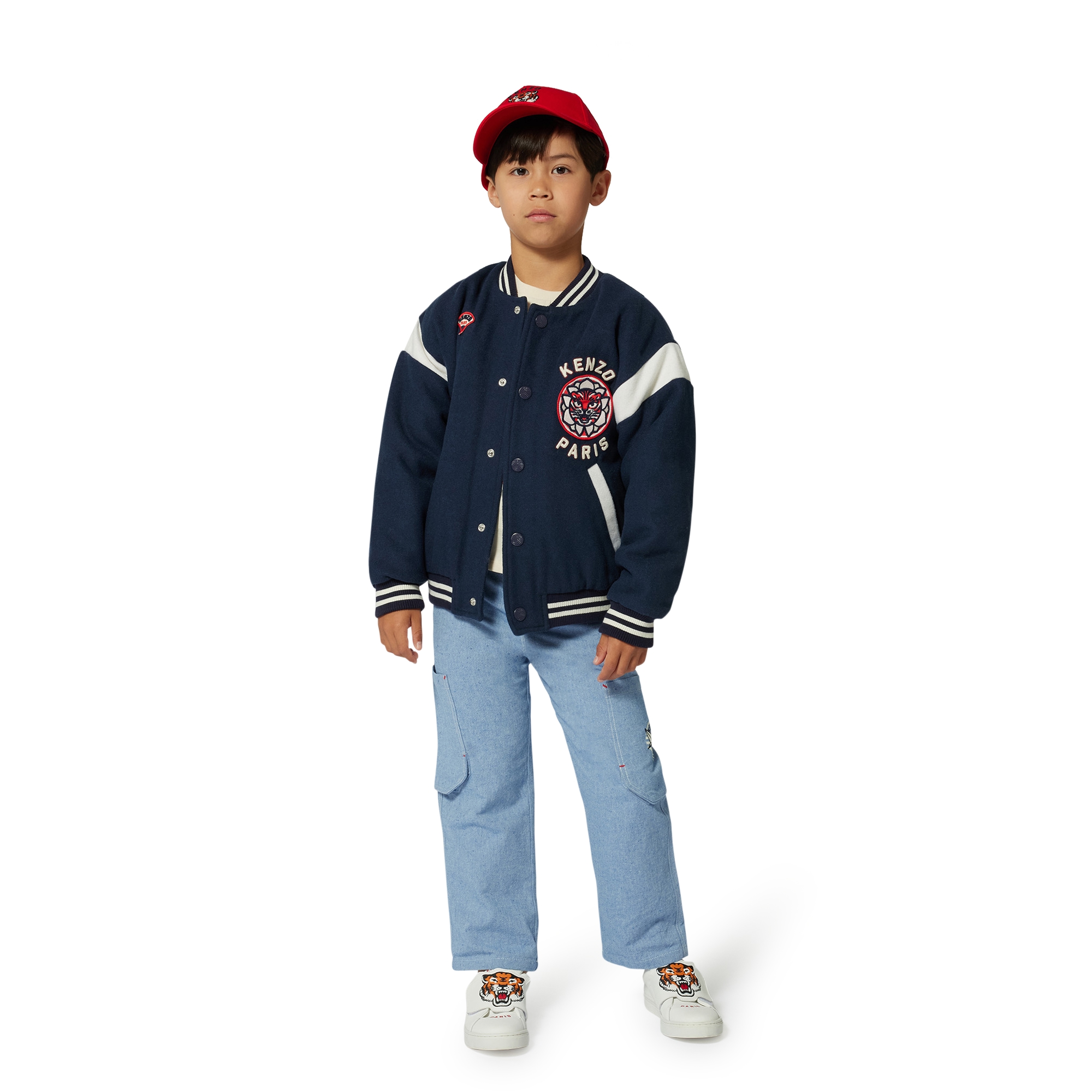 Embroidered cotton cap KENZO KIDS for UNISEX