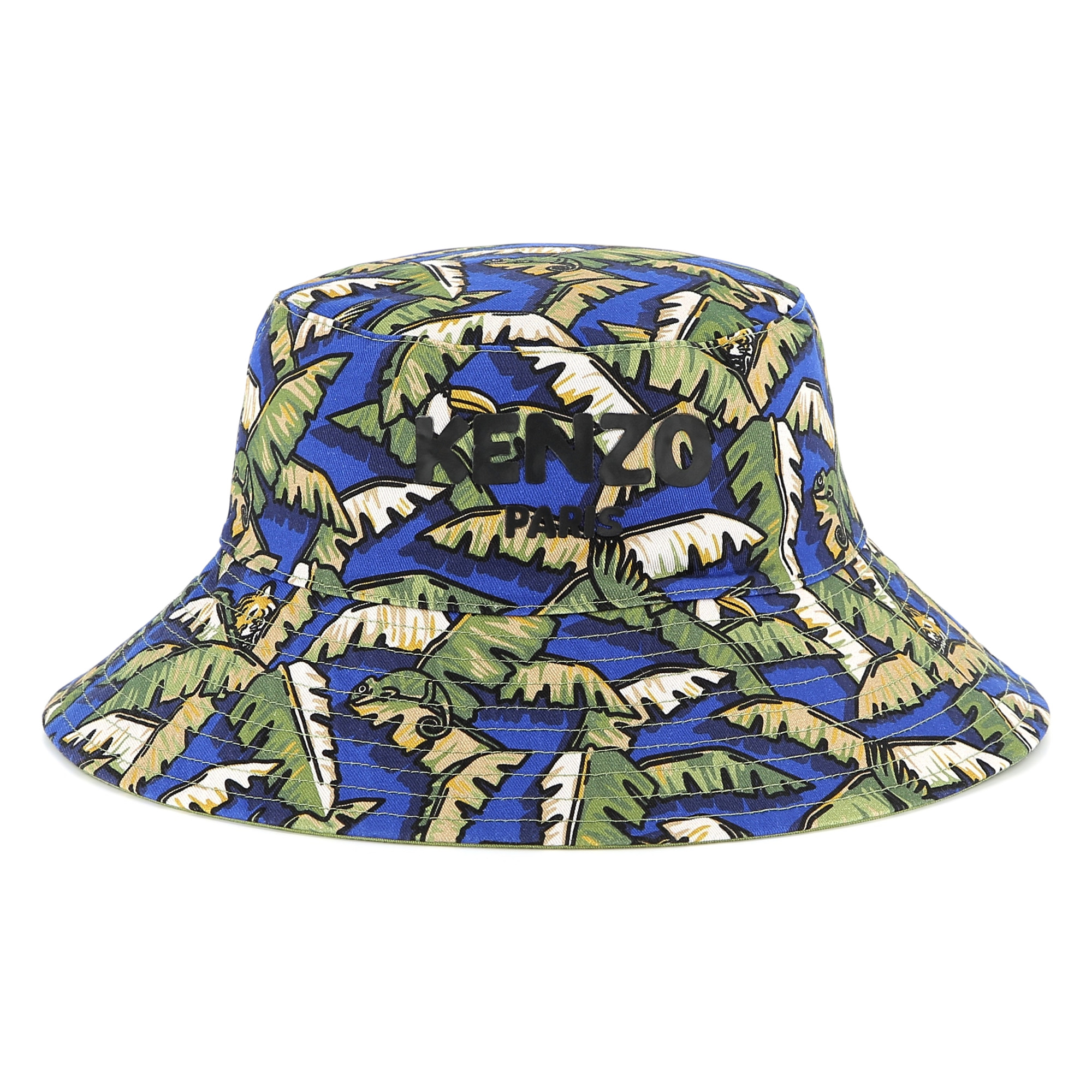 Reversible cotton bucket hat KENZO KIDS for UNISEX