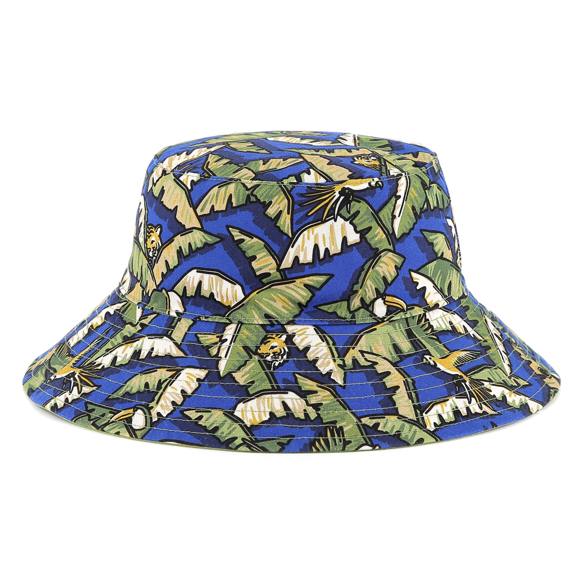 Reversible cotton bucket hat KENZO KIDS for UNISEX