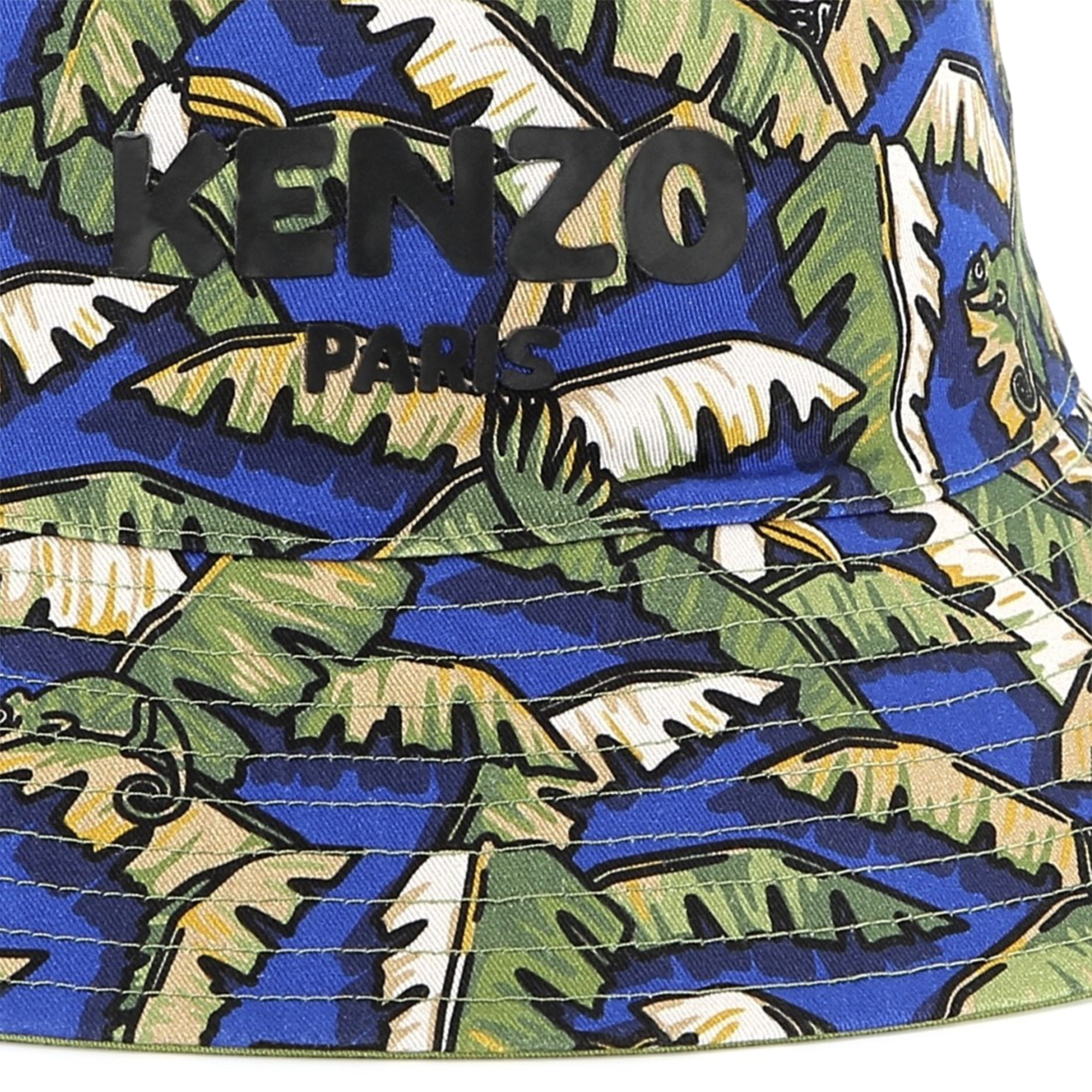 Reversible cotton bucket hat KENZO KIDS for UNISEX