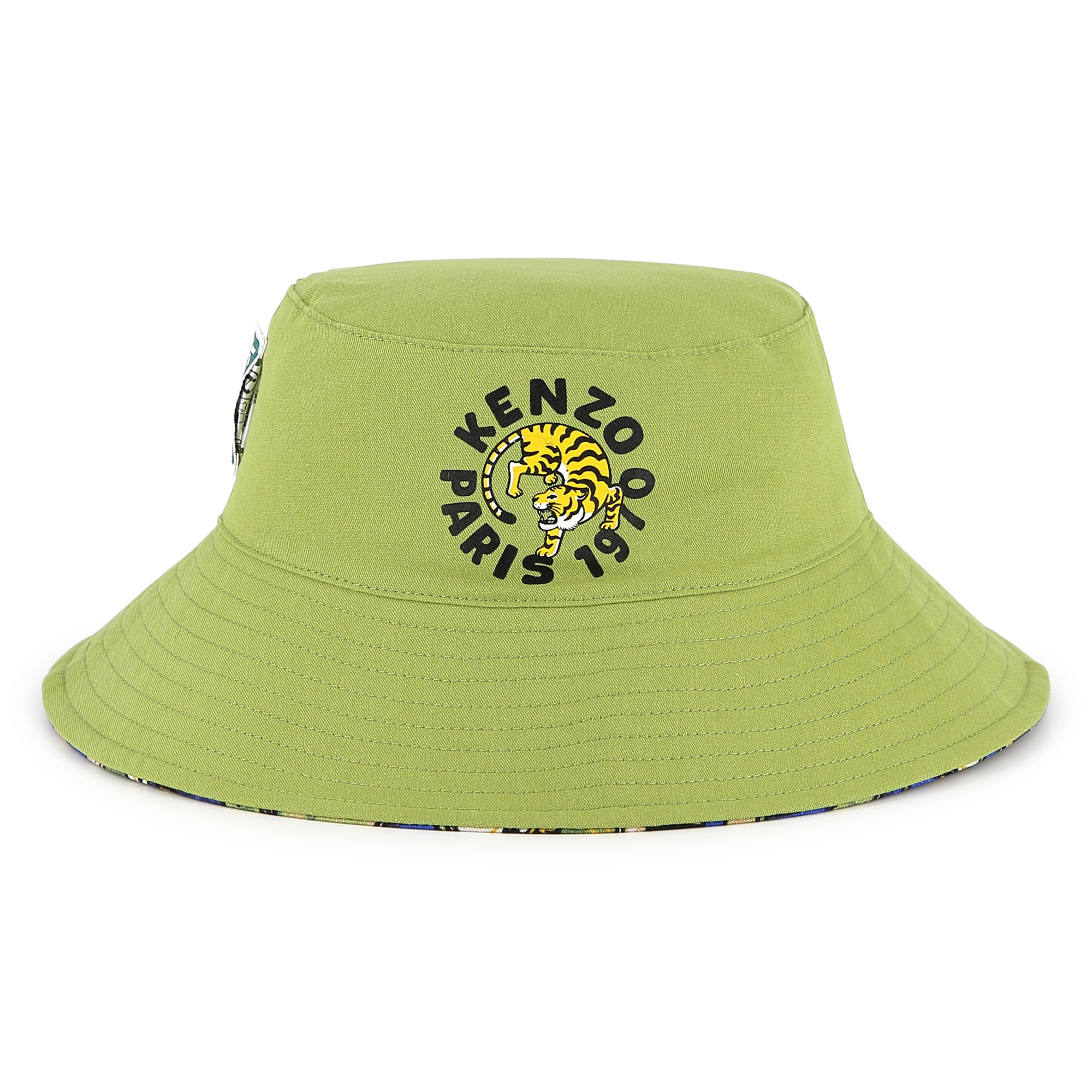 Reversible cotton bucket hat KENZO KIDS for UNISEX