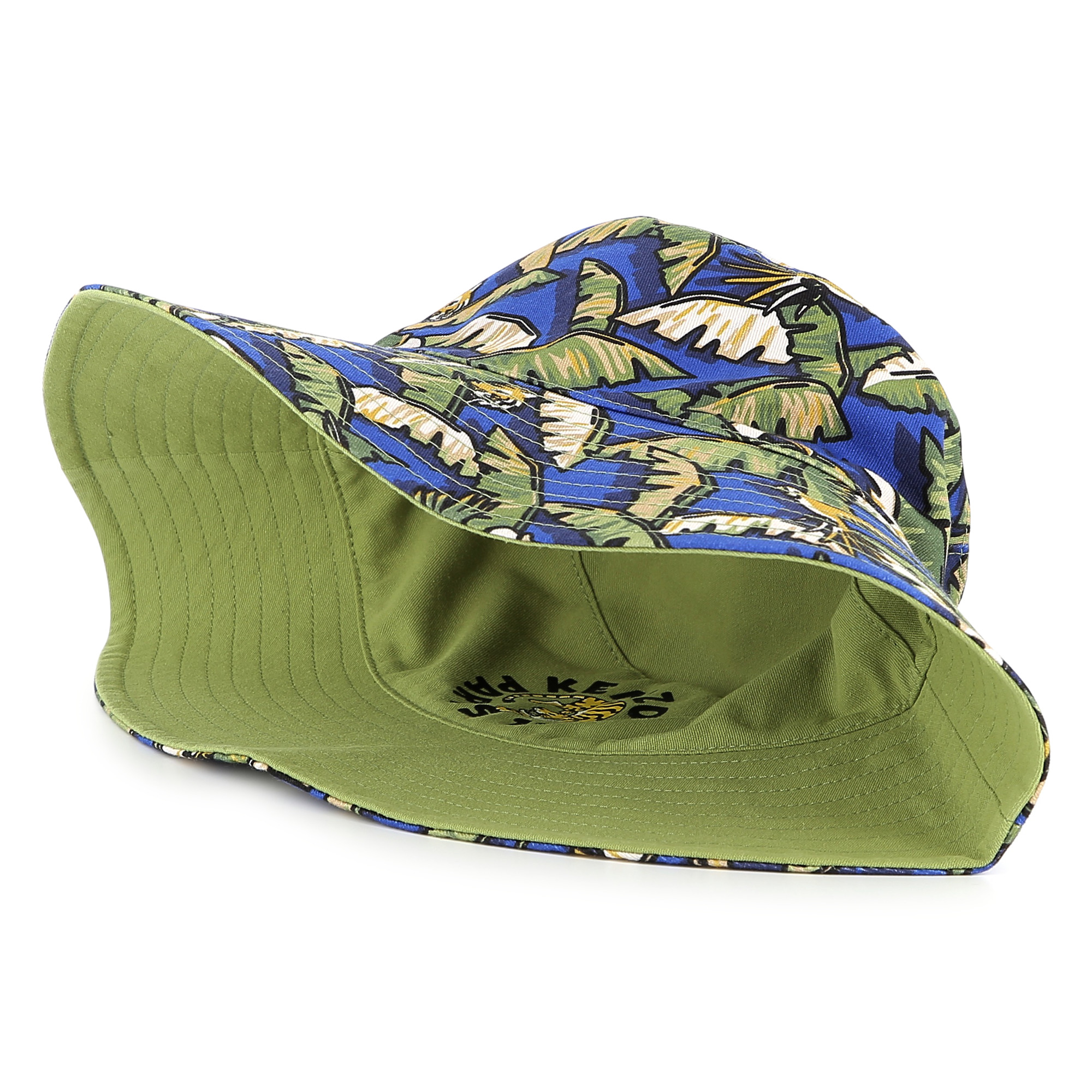 Reversible cotton bucket hat KENZO KIDS for UNISEX