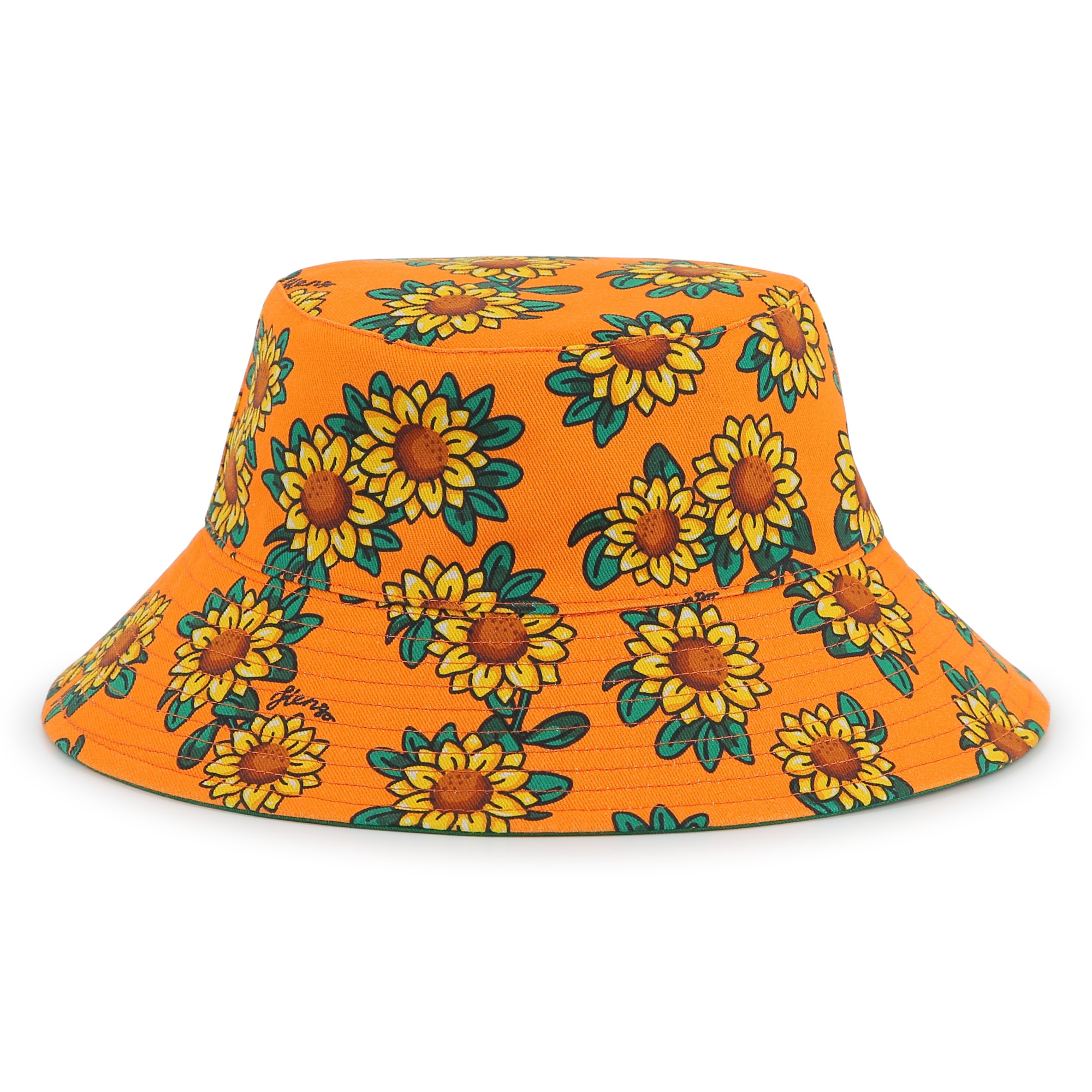 Reversible cotton bucket hat KENZO KIDS for UNISEX