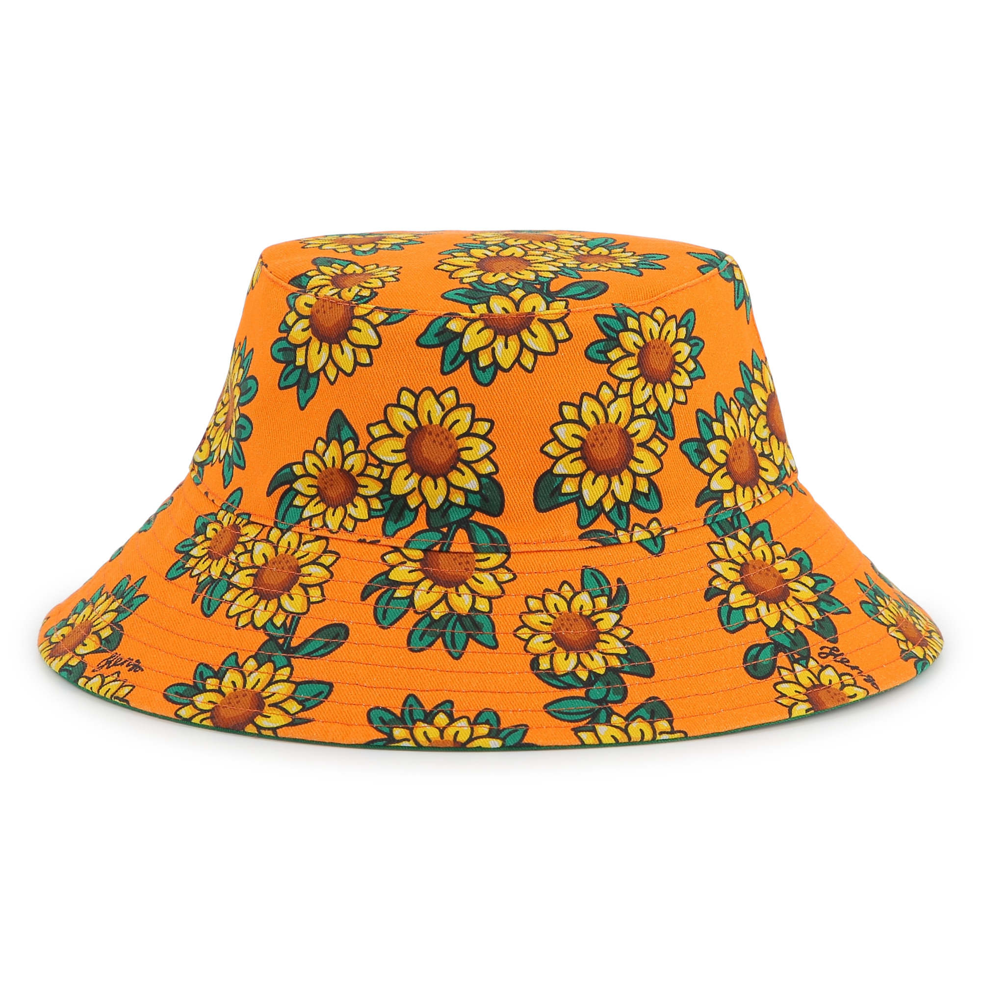 Reversible cotton bucket hat KENZO KIDS for UNISEX