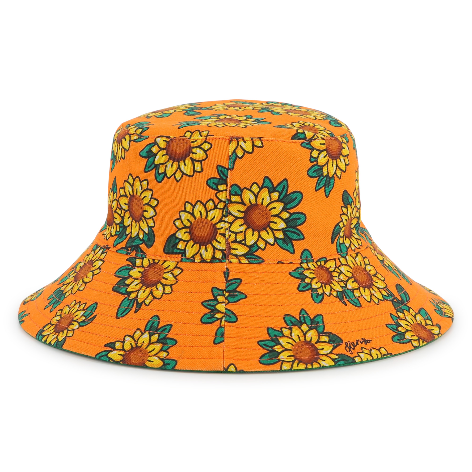 Reversible cotton bucket hat KENZO KIDS for UNISEX