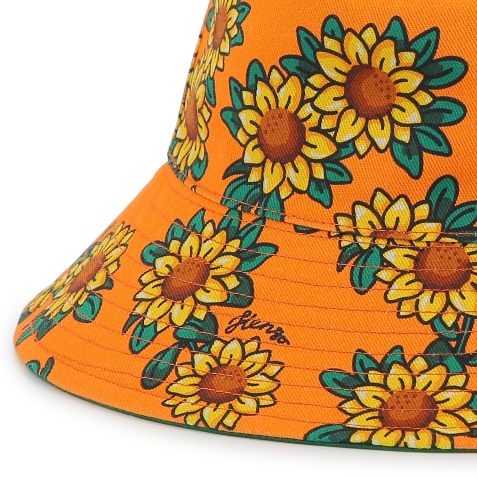 Reversible cotton bucket hat KENZO KIDS for UNISEX