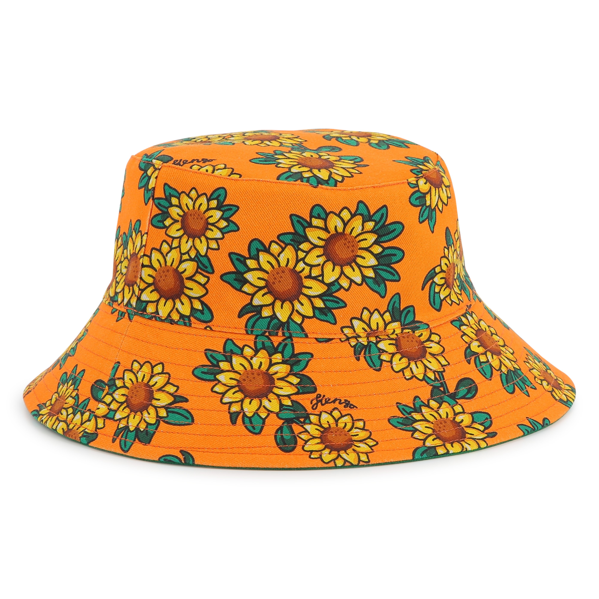 Reversible cotton bucket hat KENZO KIDS for UNISEX