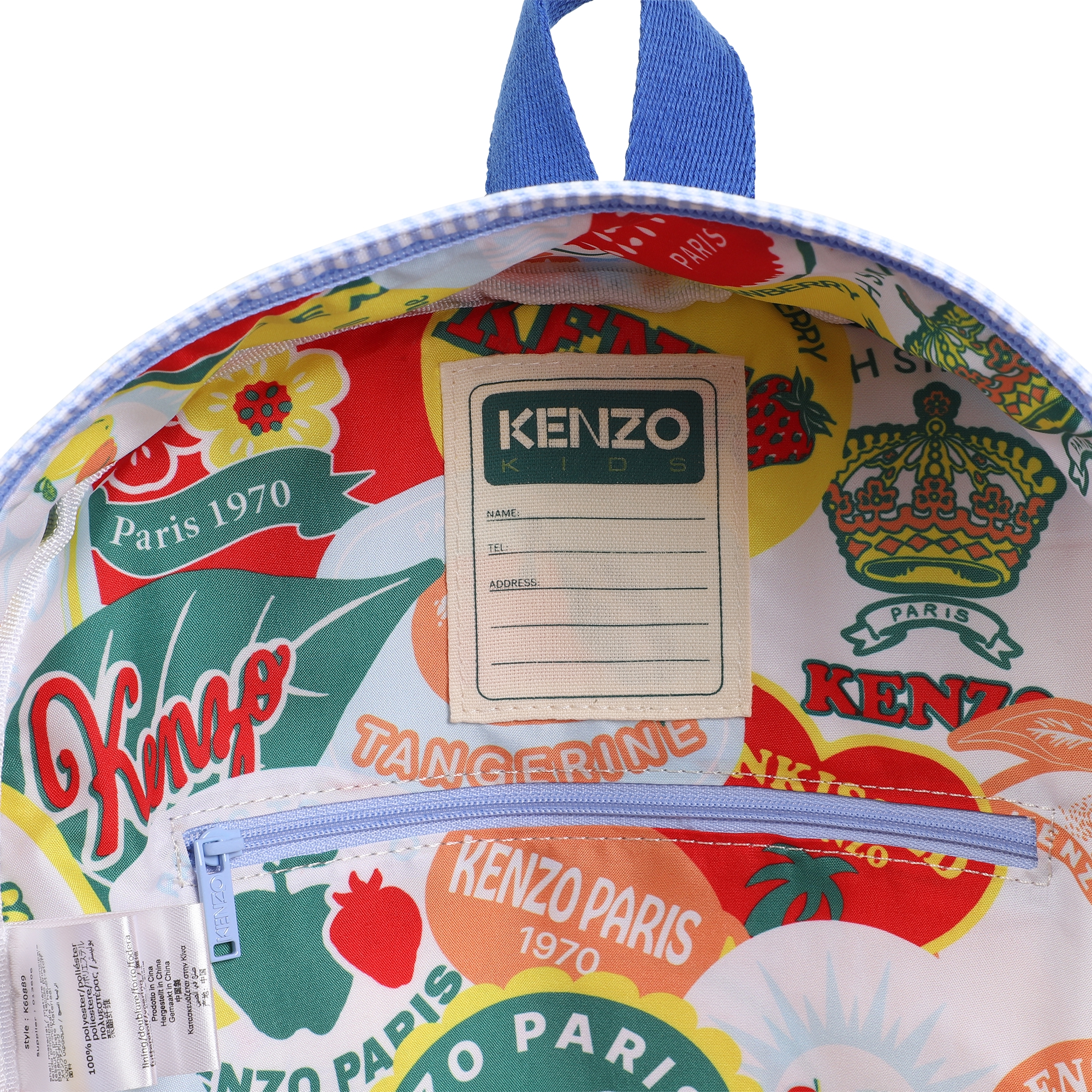 Sac à dos en toile doublée KENZO KIDS pour UNISEXE