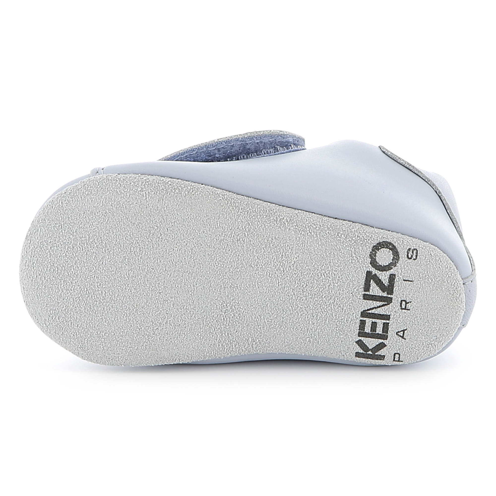 Leather hook-and-loop slippers KENZO KIDS for UNISEX