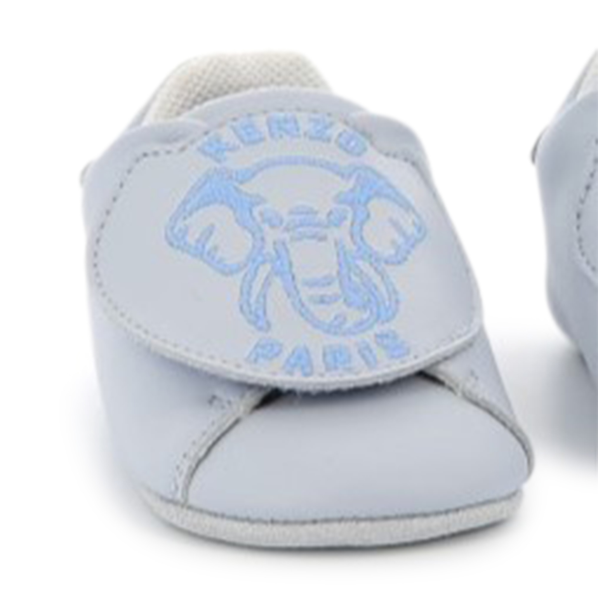 Leather hook-and-loop slippers KENZO KIDS for UNISEX