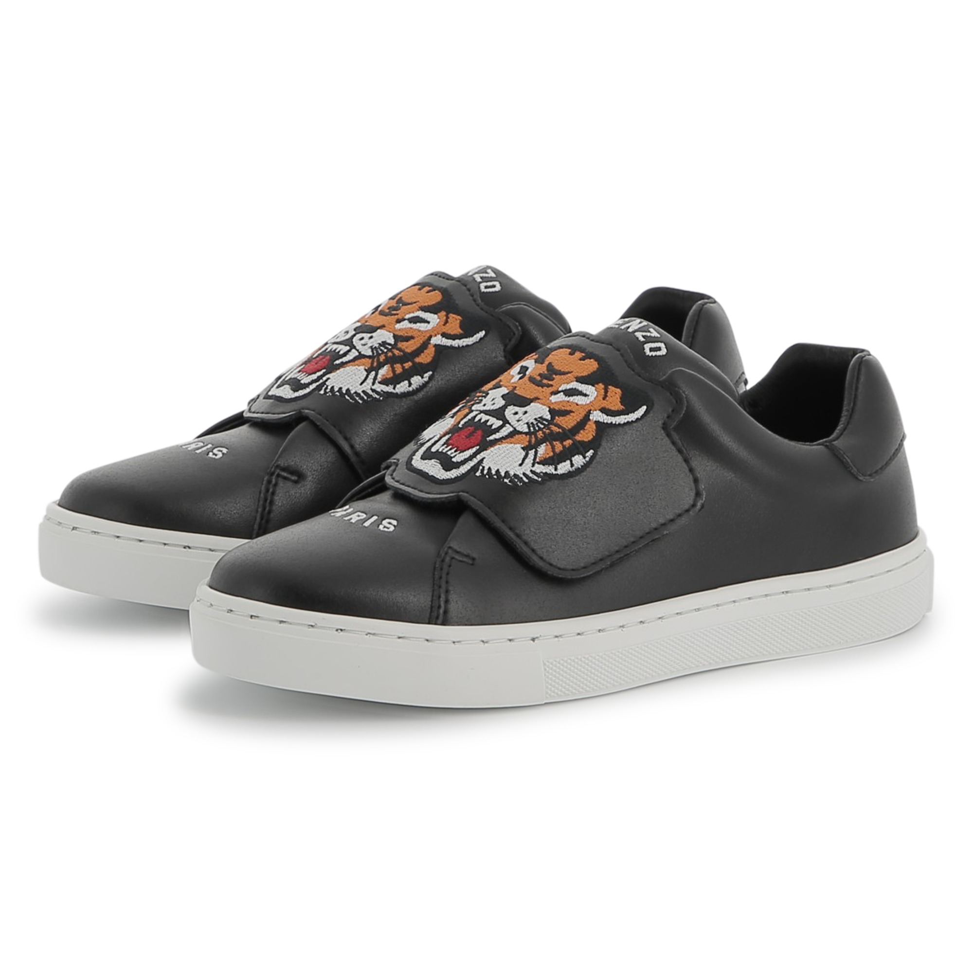 Leather hook-and-loop trainers KENZO KIDS for UNISEX