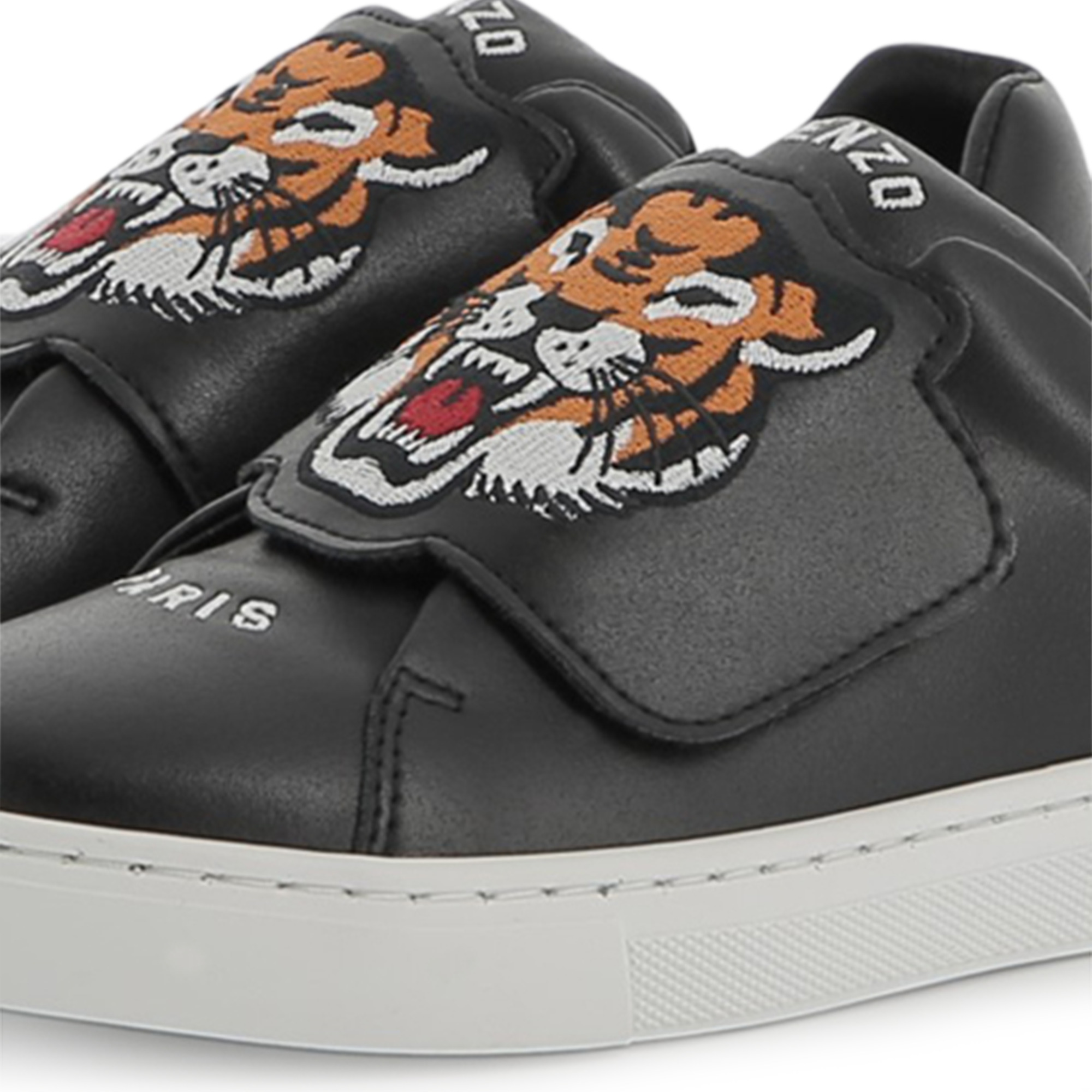 Leather hook-and-loop trainers KENZO KIDS for UNISEX