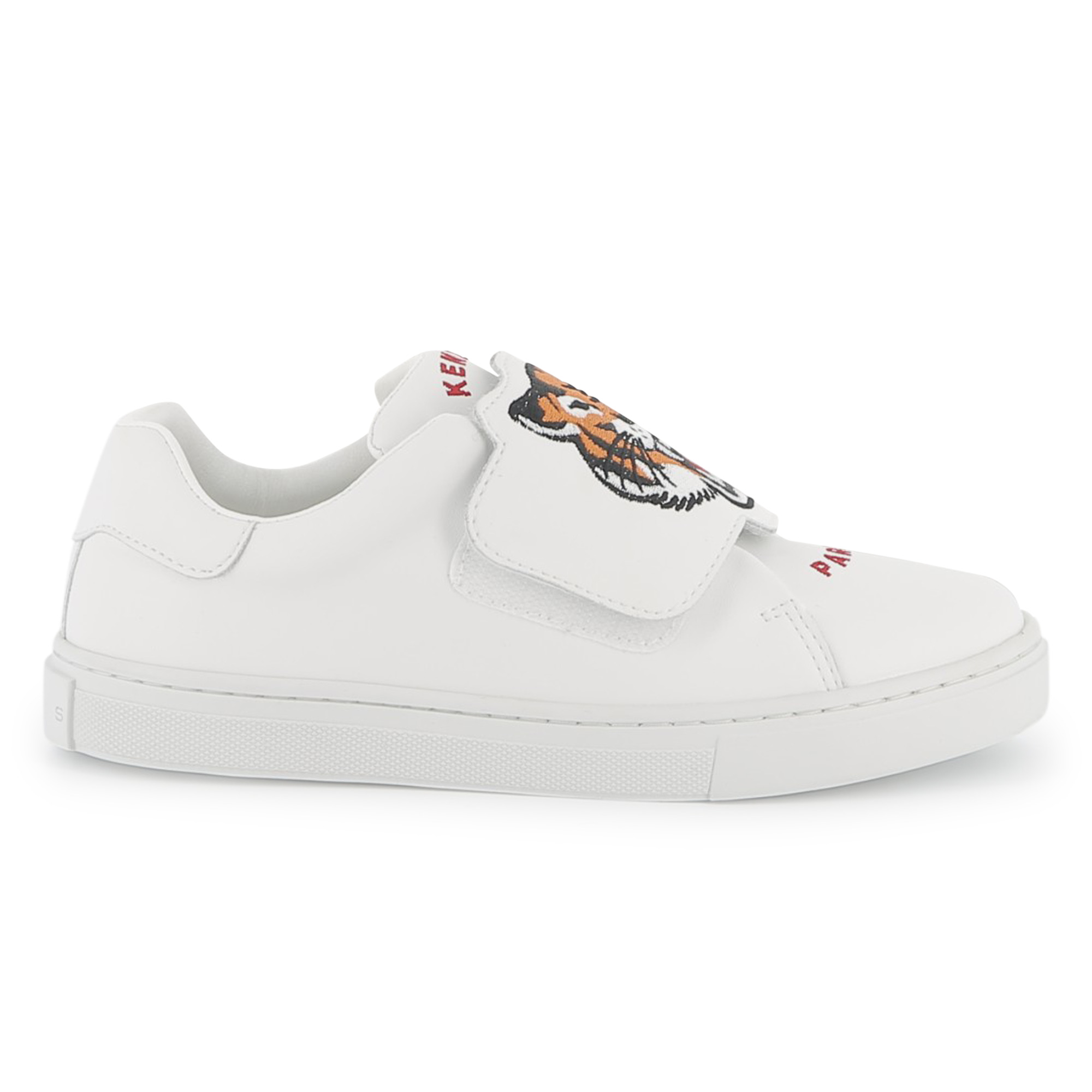 Leather hook-and-loop trainers KENZO KIDS for UNISEX