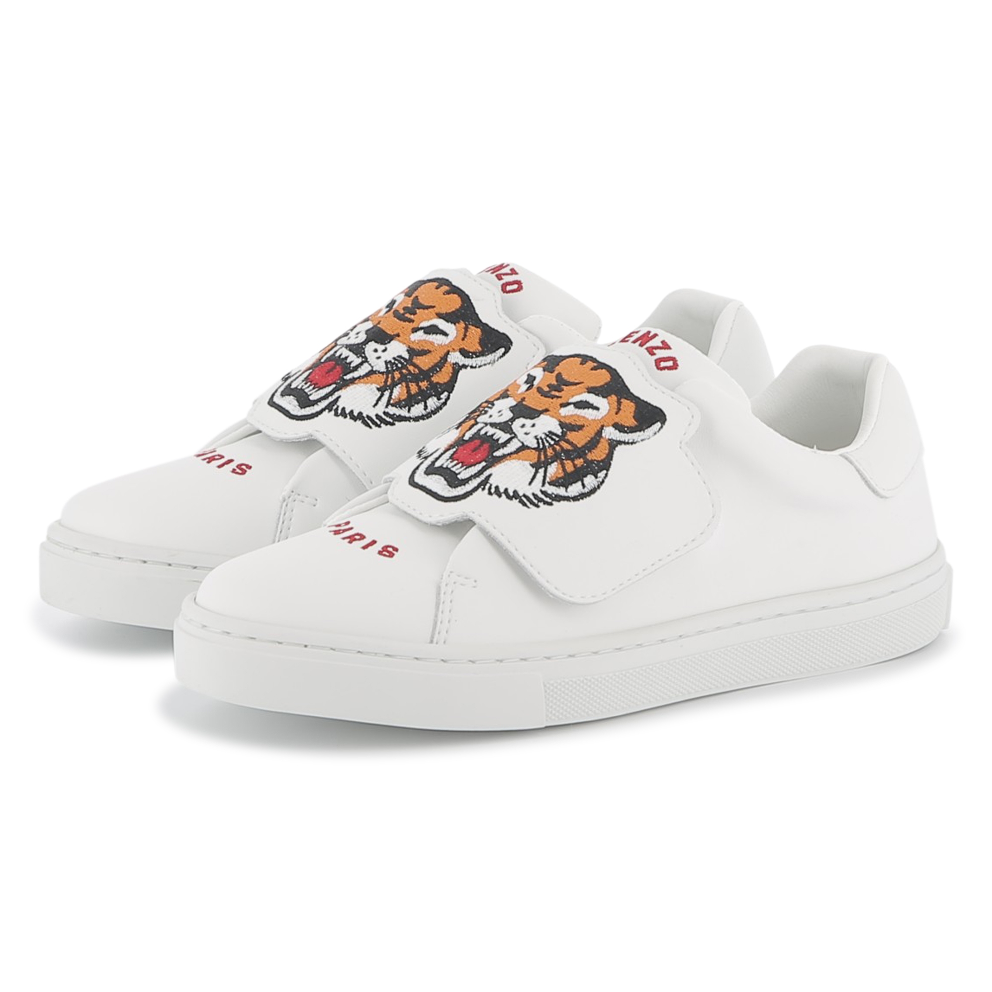 Leren sneakers met klittenband KENZO KIDS Voor