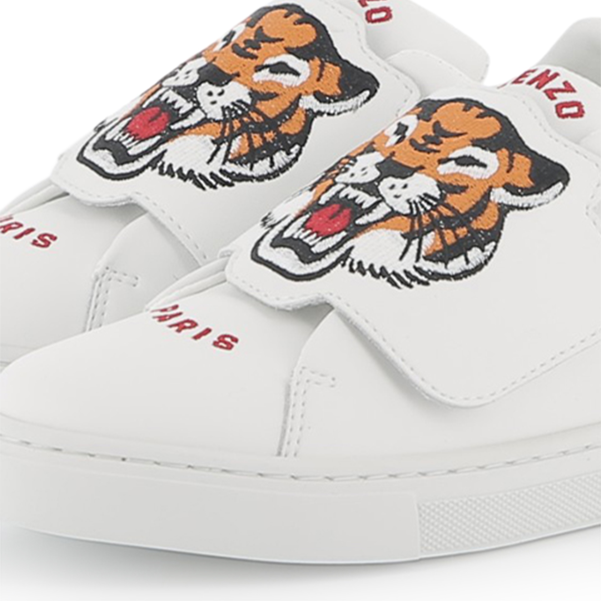 Leren sneakers met klittenband KENZO KIDS Voor