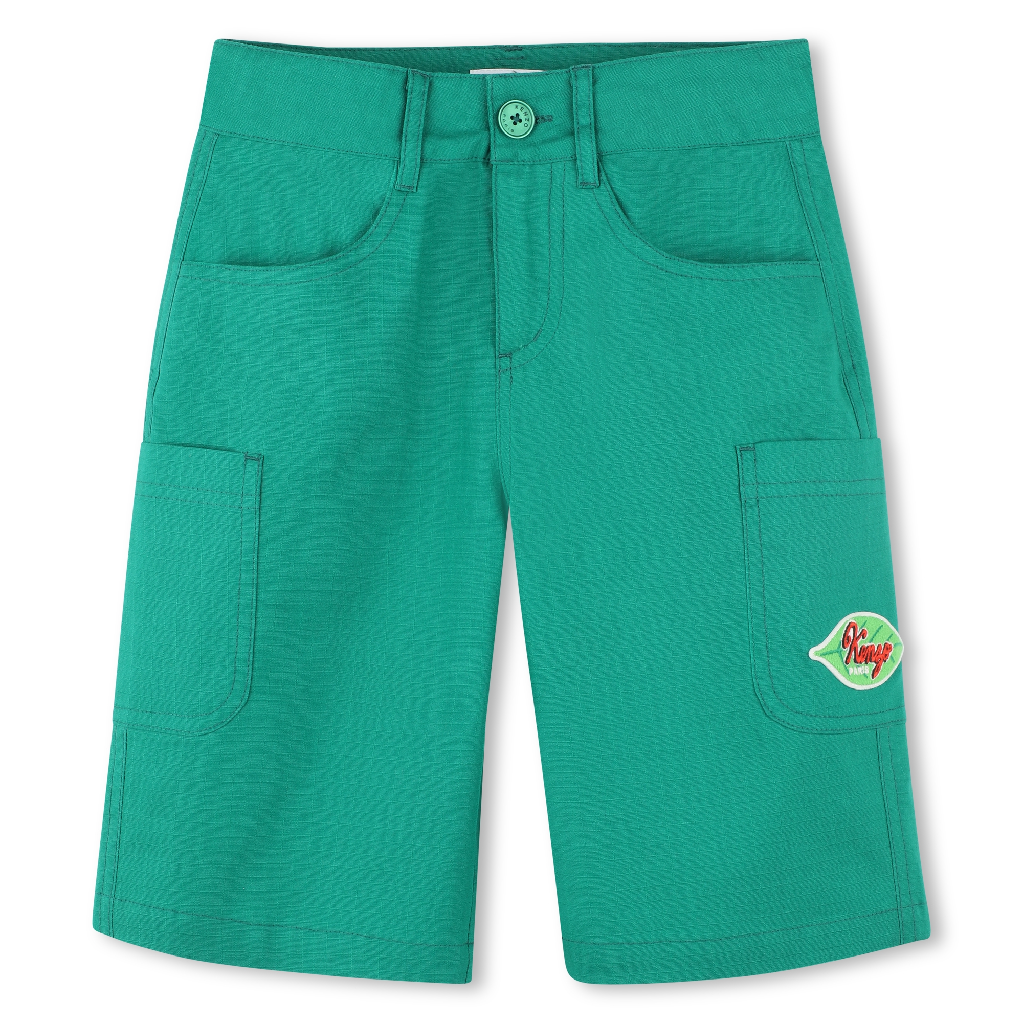 Cotton Bermuda cargo shorts KENZO KIDS for BOY