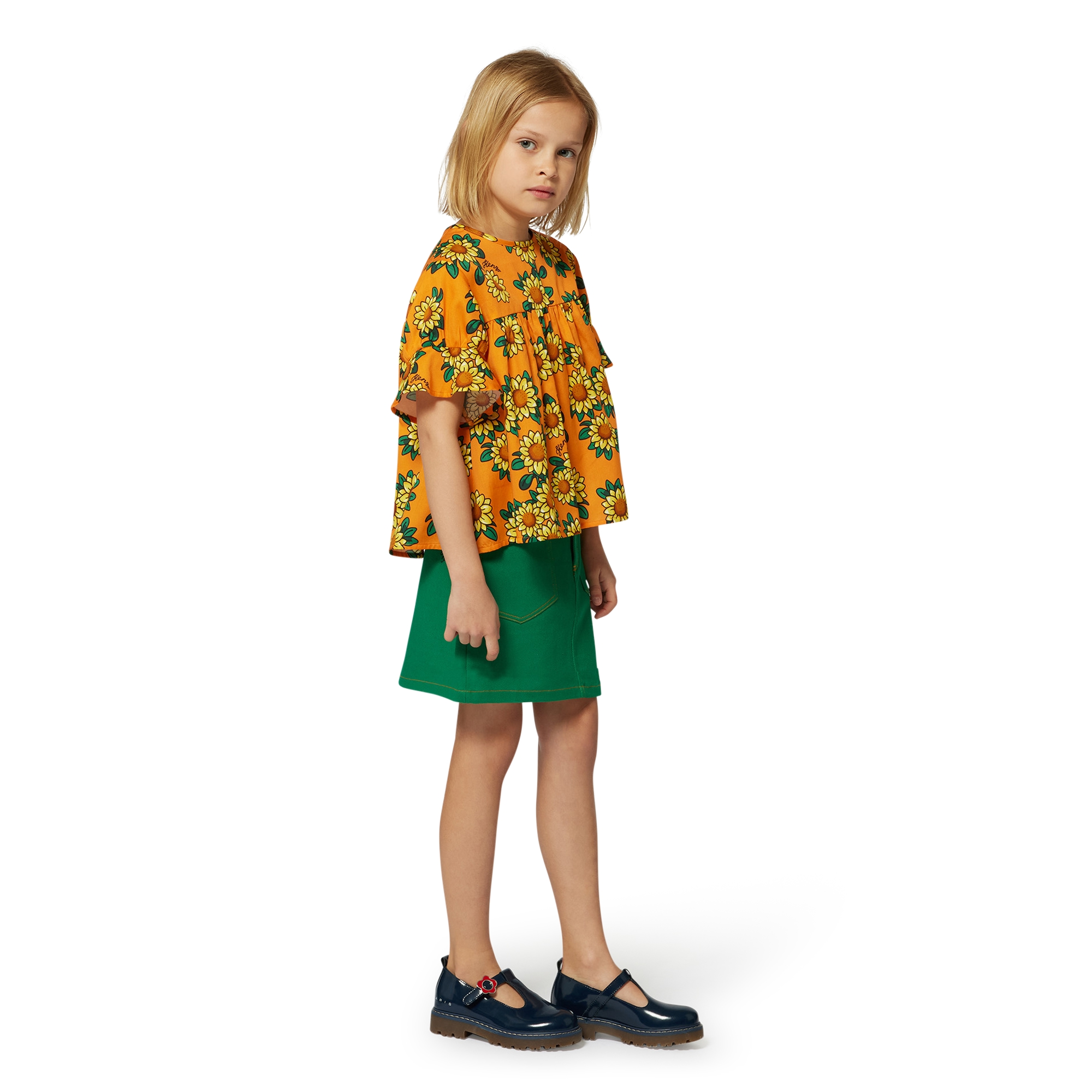 Falda trapecio con bolsillos KENZO KIDS para NIÑA